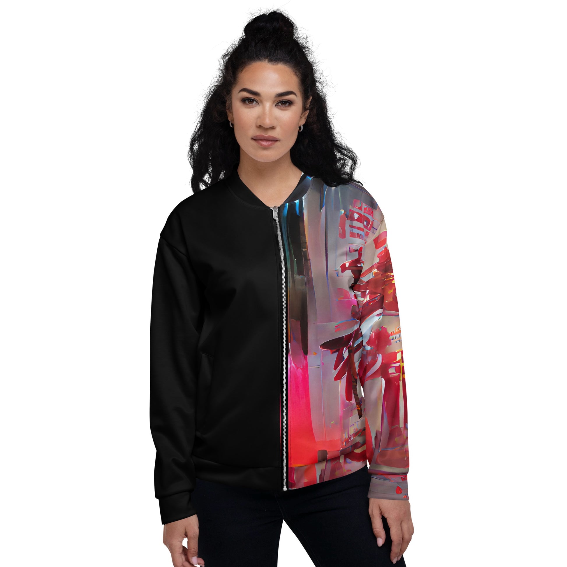 Half Black Half Báijiǔ - Unisex Bomber Jacket - iSAW Company