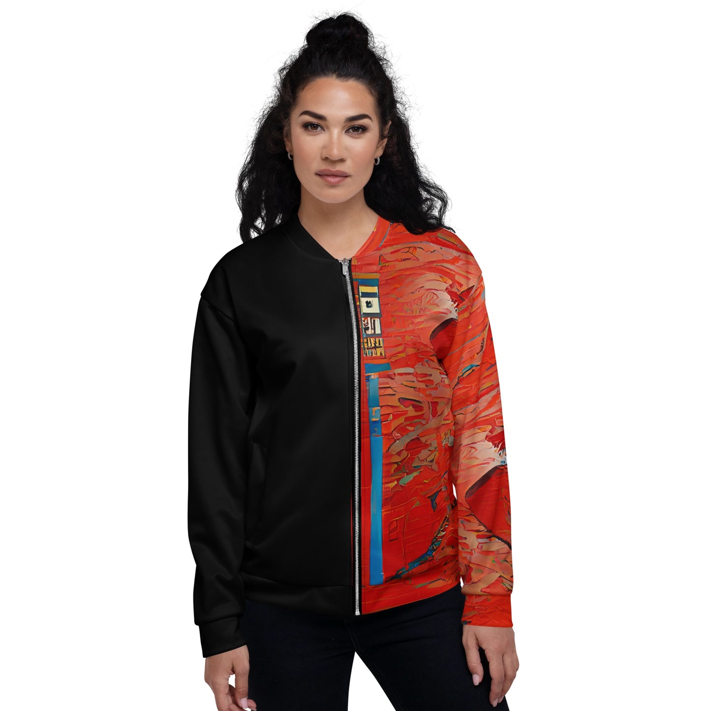 Half Black Half Hónghǎi - Unisex Bomber Jacket - iSAW Company