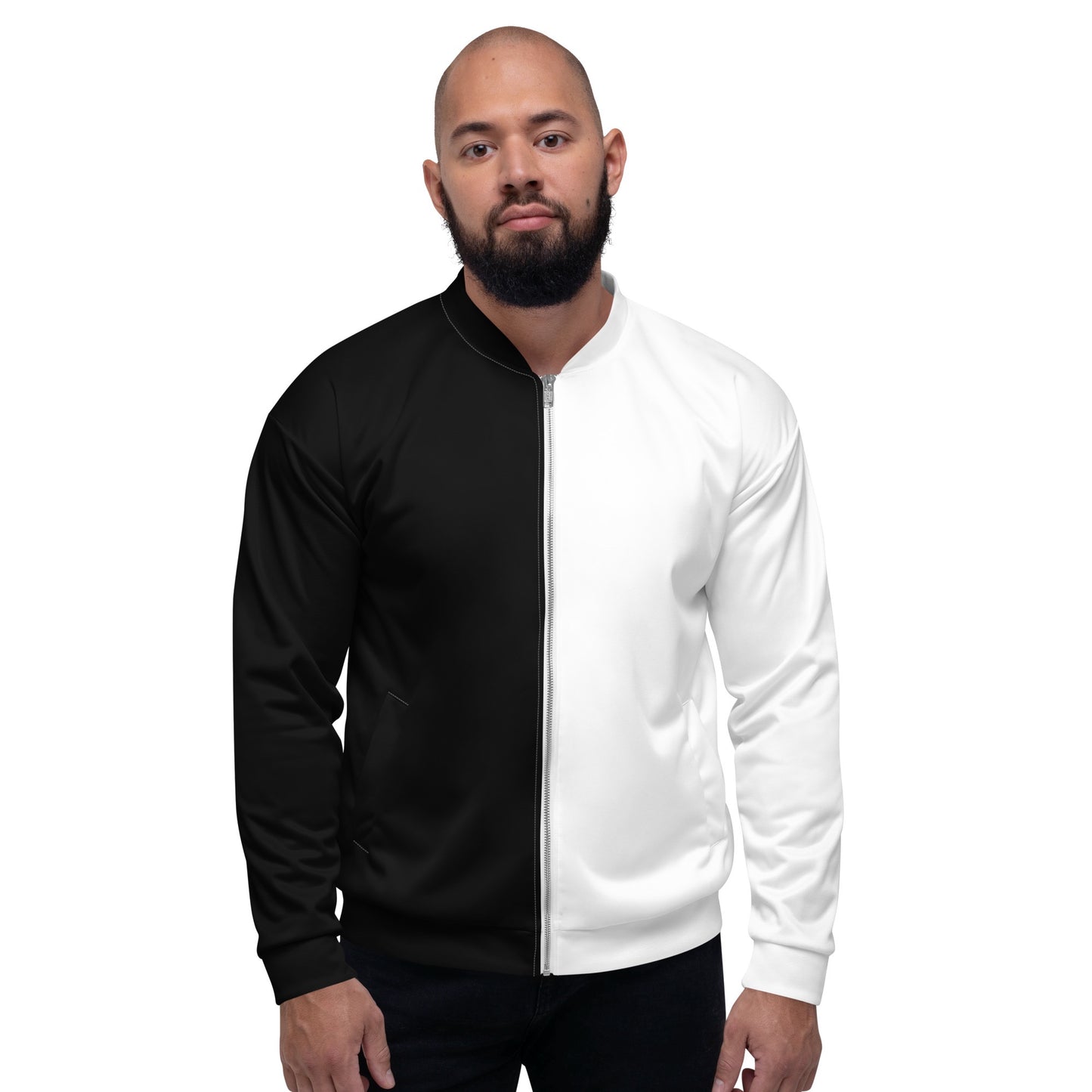 Half Black Half White - Unisex Bomber Jacket - iSAW Company