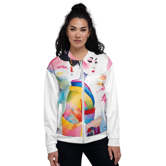 Geisha Girl - Womens Bomber Jacket - iSAW Company