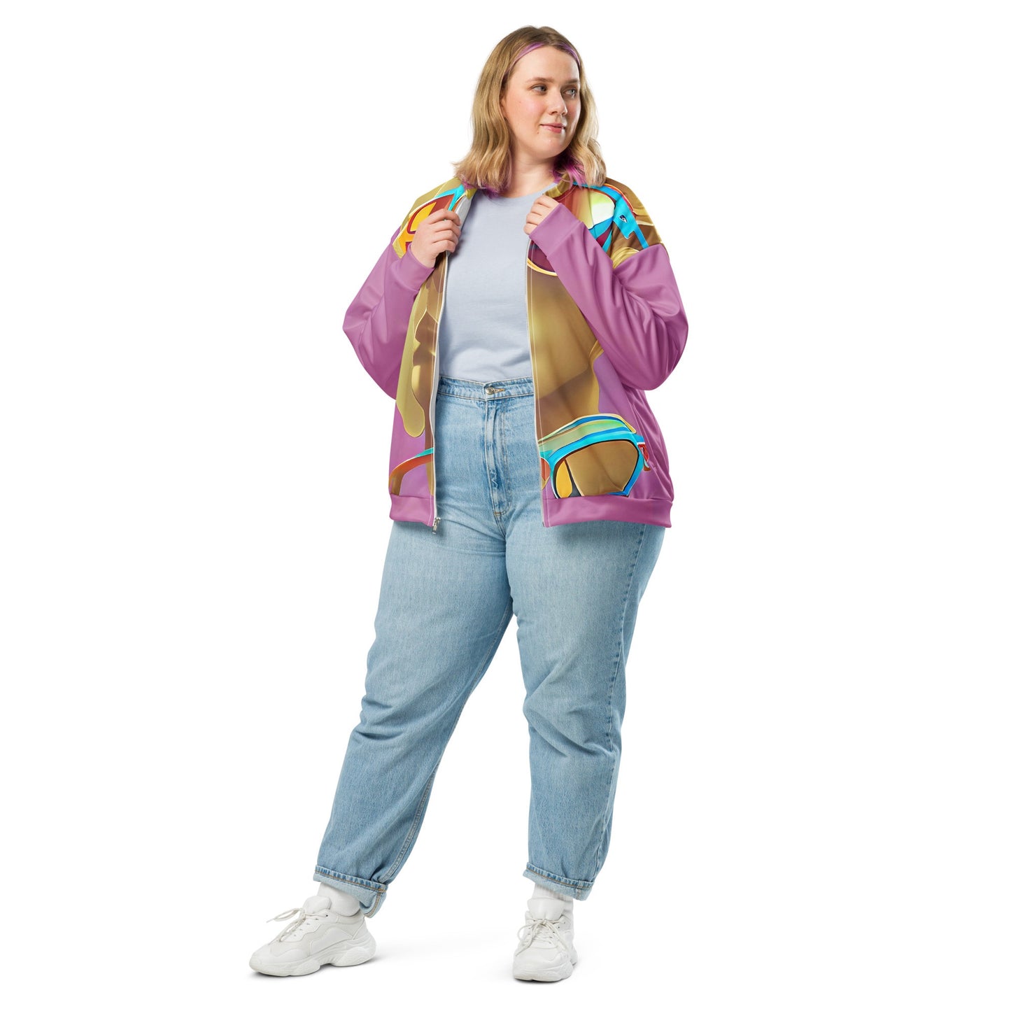 Retro Cool Pink - Womens Bomber Jacket - iSAW Company