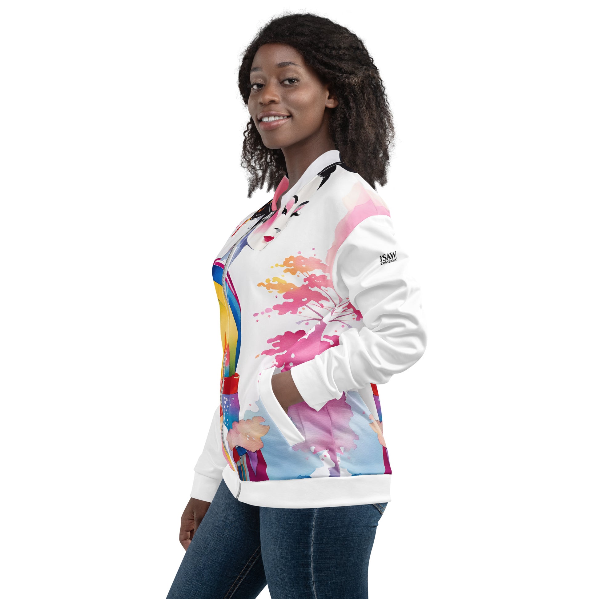 Geisha Girl - Womens Bomber Jacket - iSAW Company