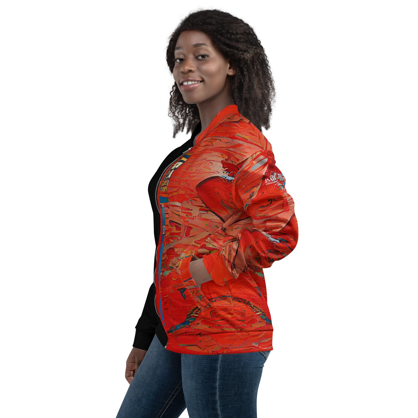 Half Black Half Hónghǎi - Unisex Bomber Jacket - iSAW Company