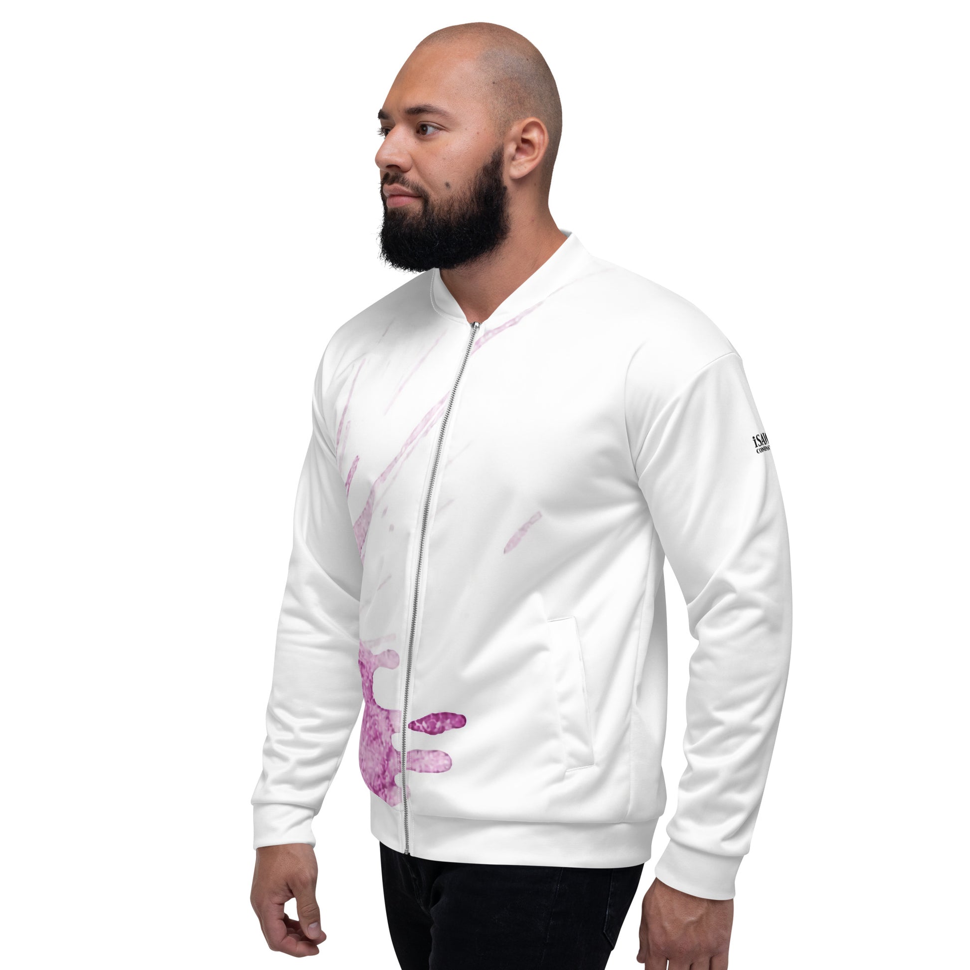 Watercolour Pink Splash - Unisex Bomber Jacket - iSAW Company