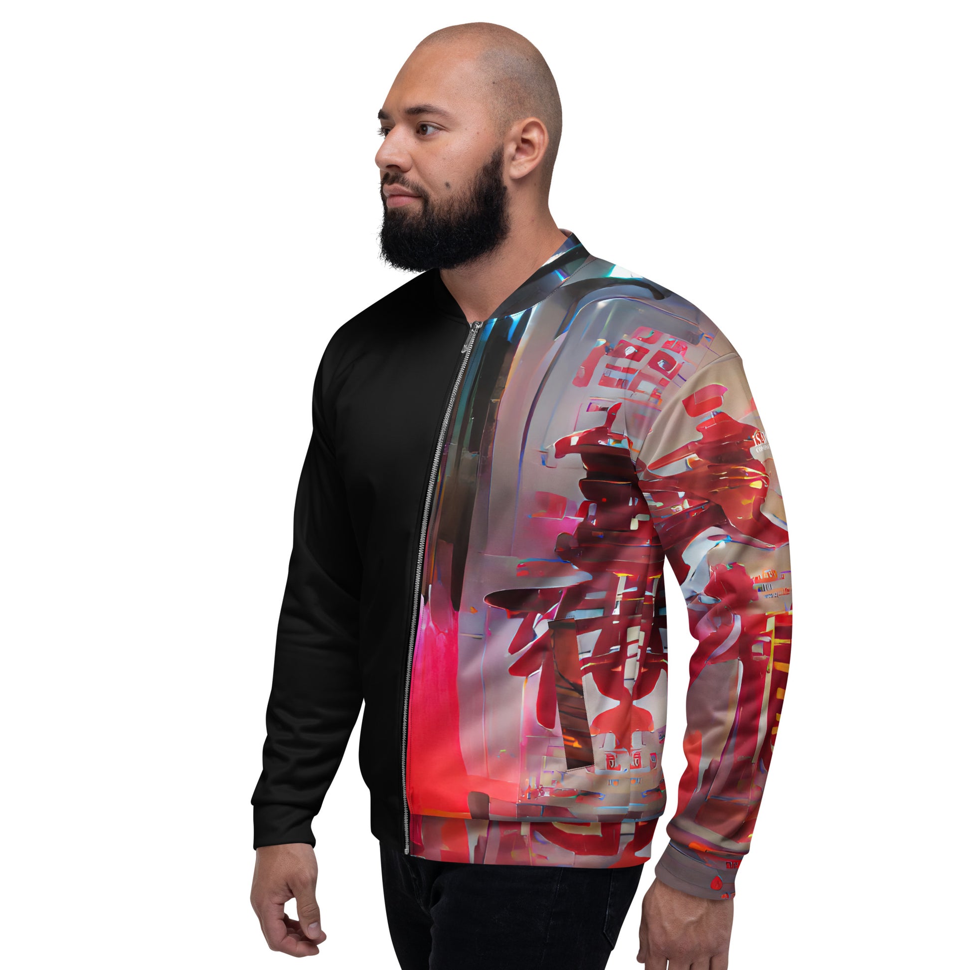 Half Black Half Báijiǔ - Unisex Bomber Jacket - iSAW Company