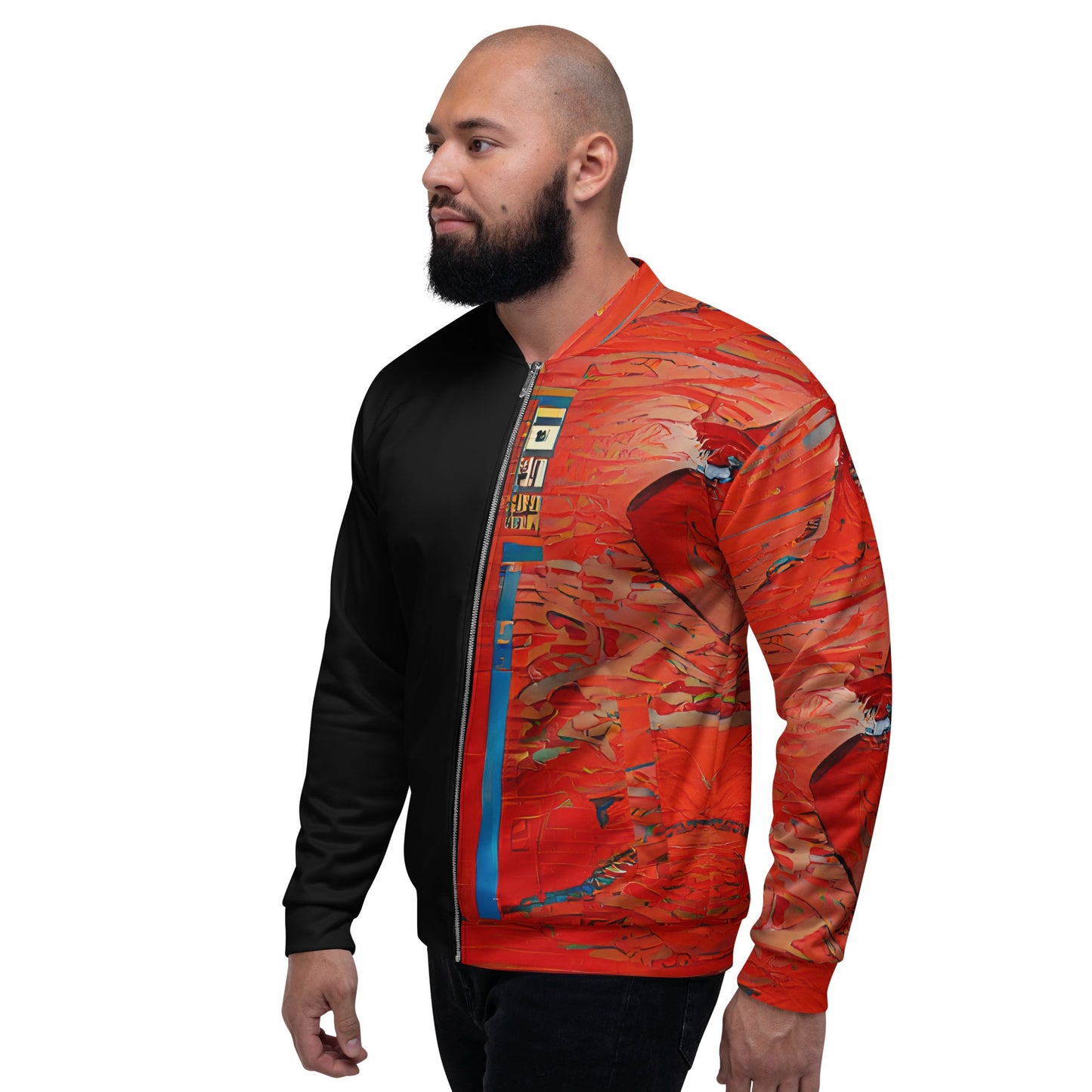 Half Black Half Hónghǎi - Unisex Bomber Jacket - iSAW Company