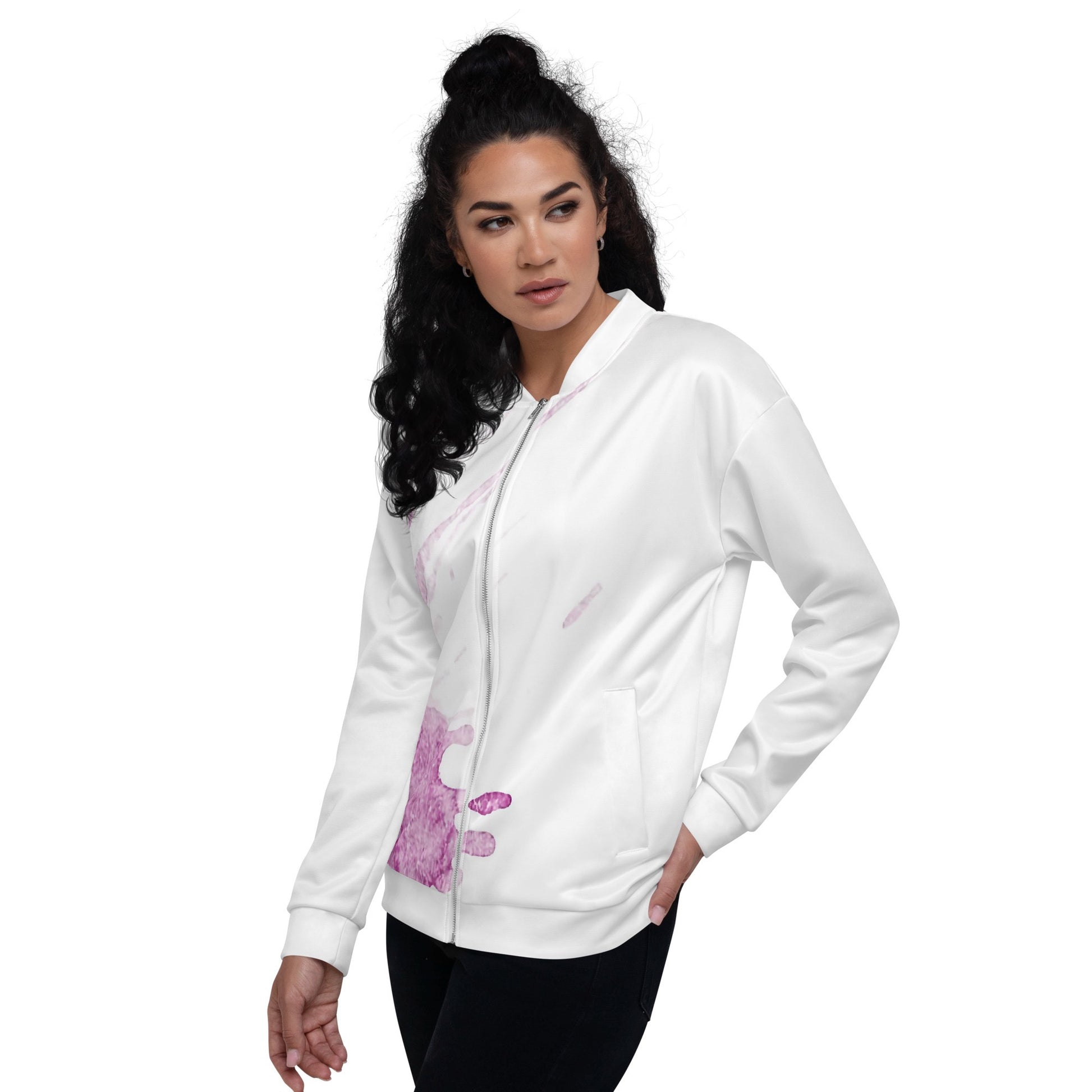 Watercolour Pink Splash - Unisex Bomber Jacket - iSAW Company