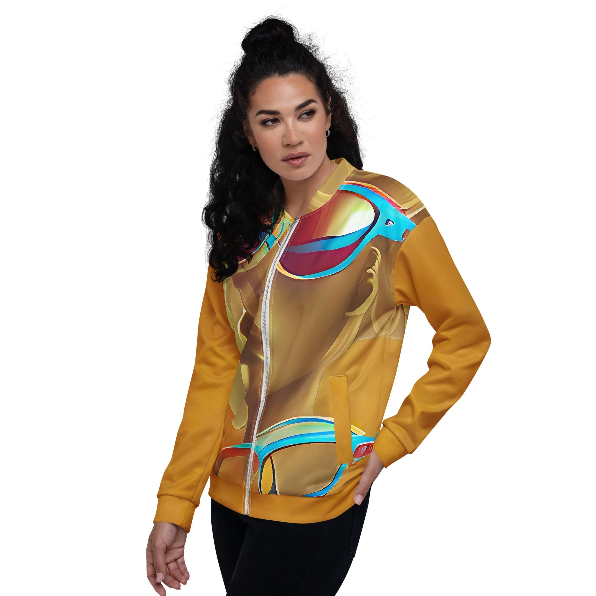 Retro Cool Orange - Womens Bomber Jacket - iSAW Company