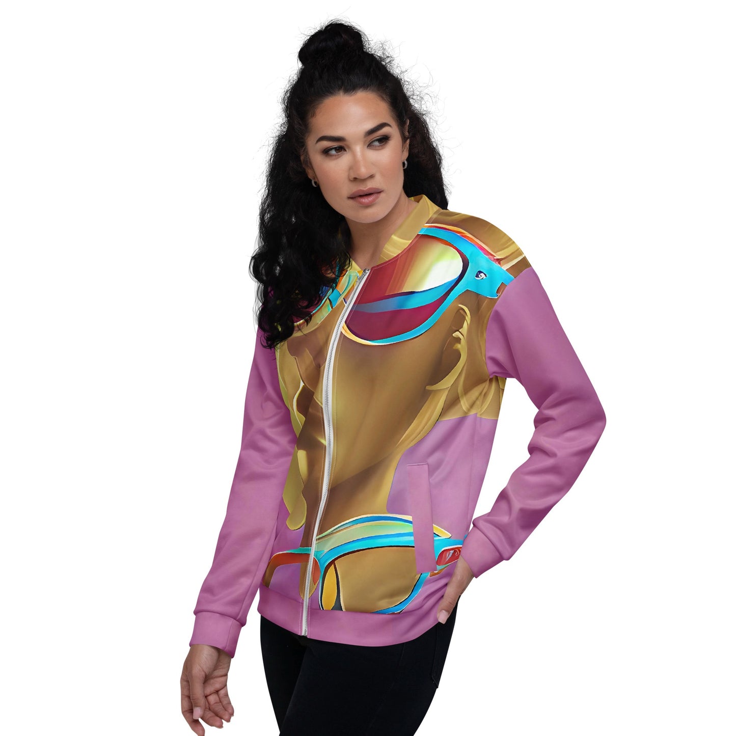 Retro Cool Pink - Womens Bomber Jacket - iSAW Company
