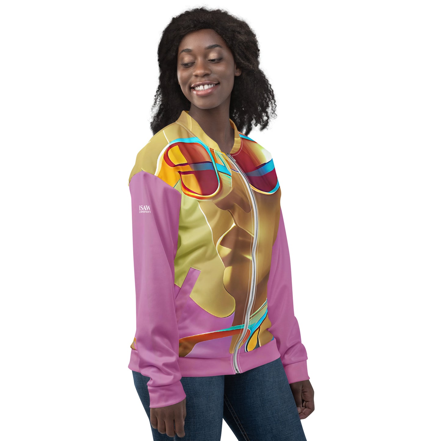 Retro Cool Pink - Womens Bomber Jacket - iSAW Company