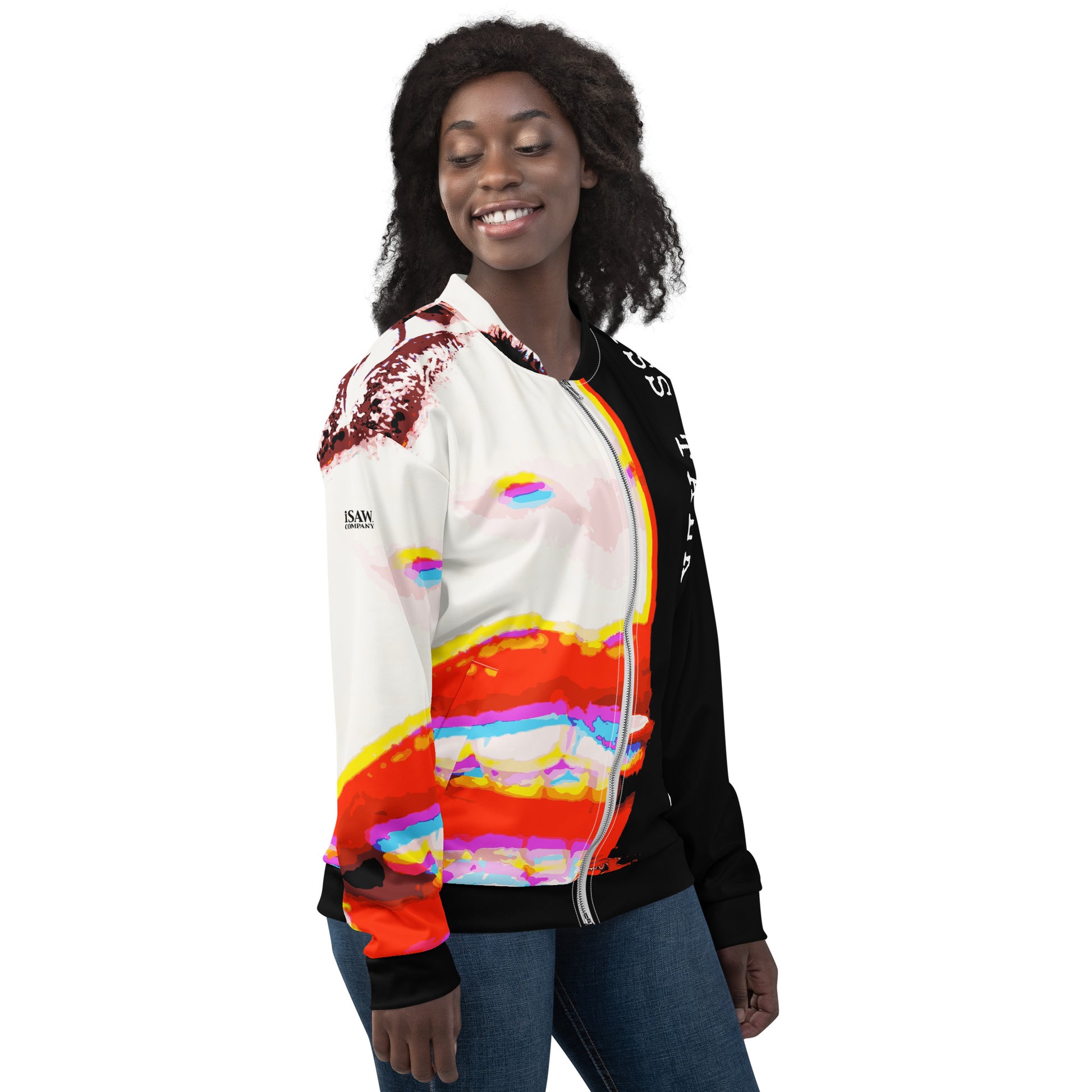 Miss Talk A Lot - Womens Bomber Jacket - iSAW Company