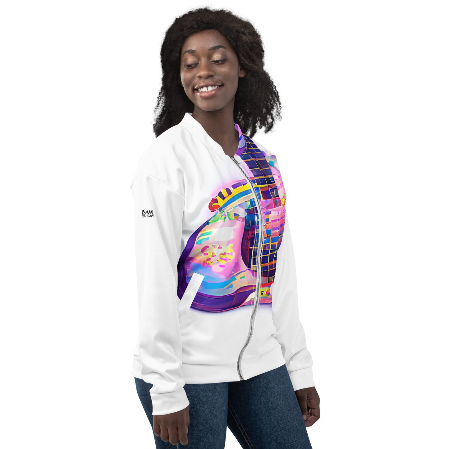 Hippie Guitar - Womens Bomber Jacket - iSAW Company