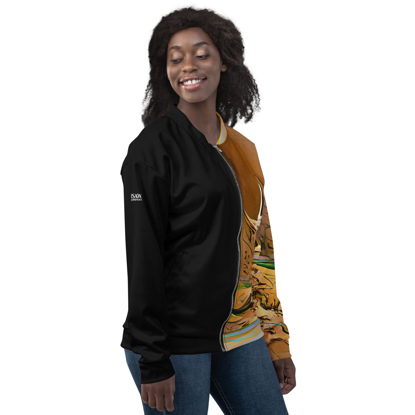 Half Black Half Gāolàng - Unisex Bomber Jacket - iSAW Company