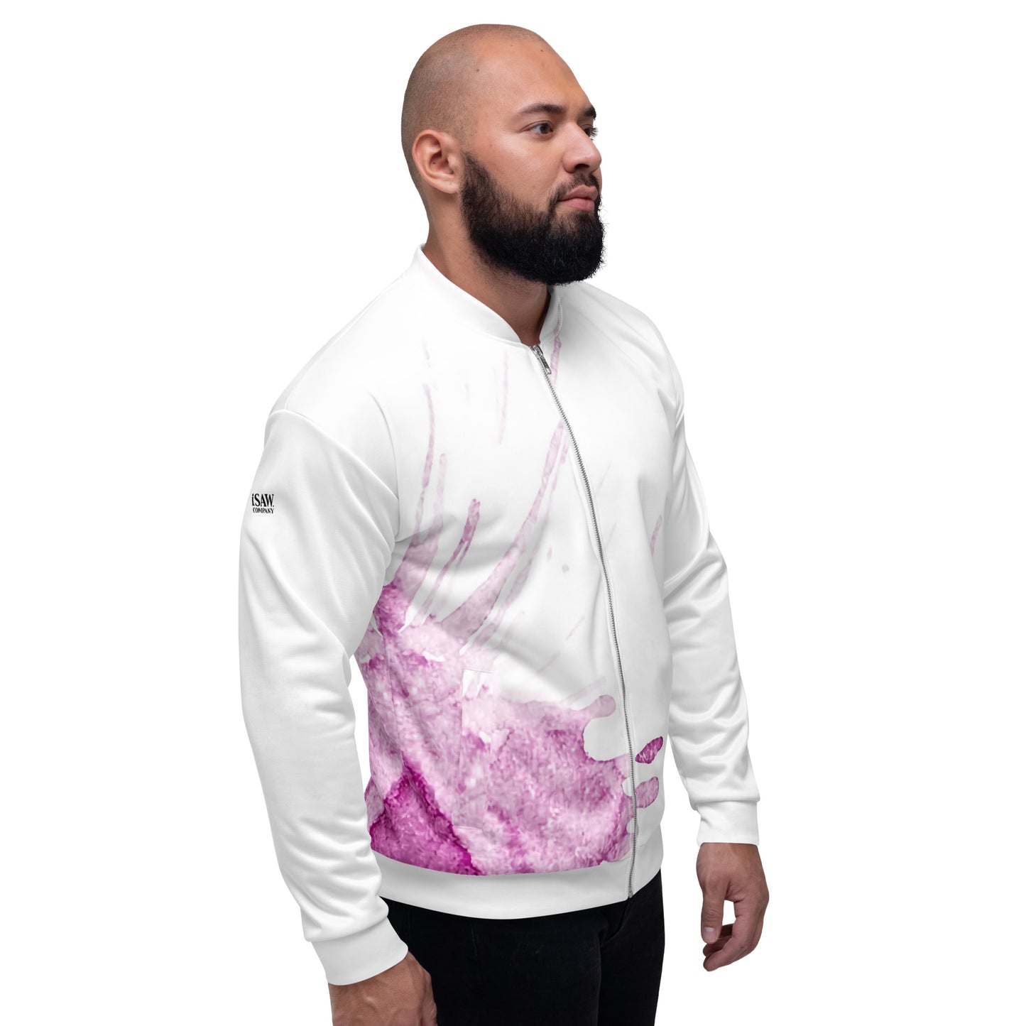 Watercolour Pink Splash - Unisex Bomber Jacket - iSAW Company