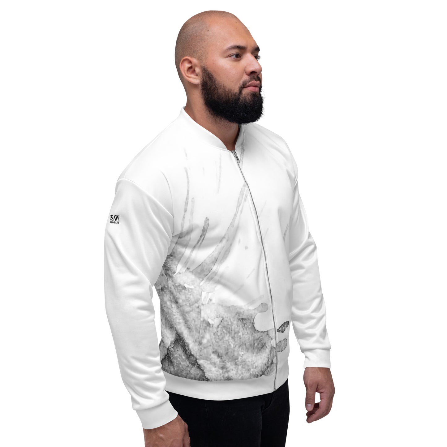 Watercolour Grey Splash - Unisex Bomber Jacket - iSAW Company