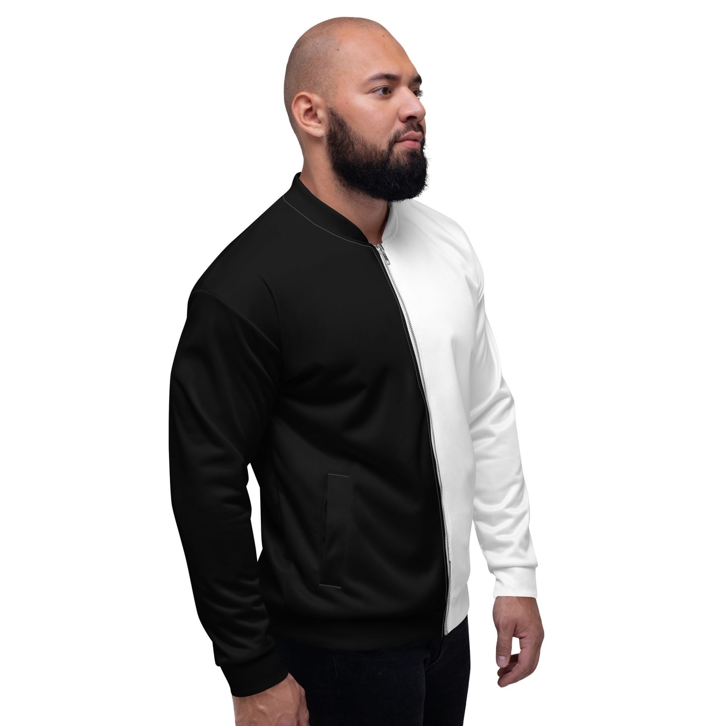 Half Black Half White - Unisex Bomber Jacket - iSAW Company