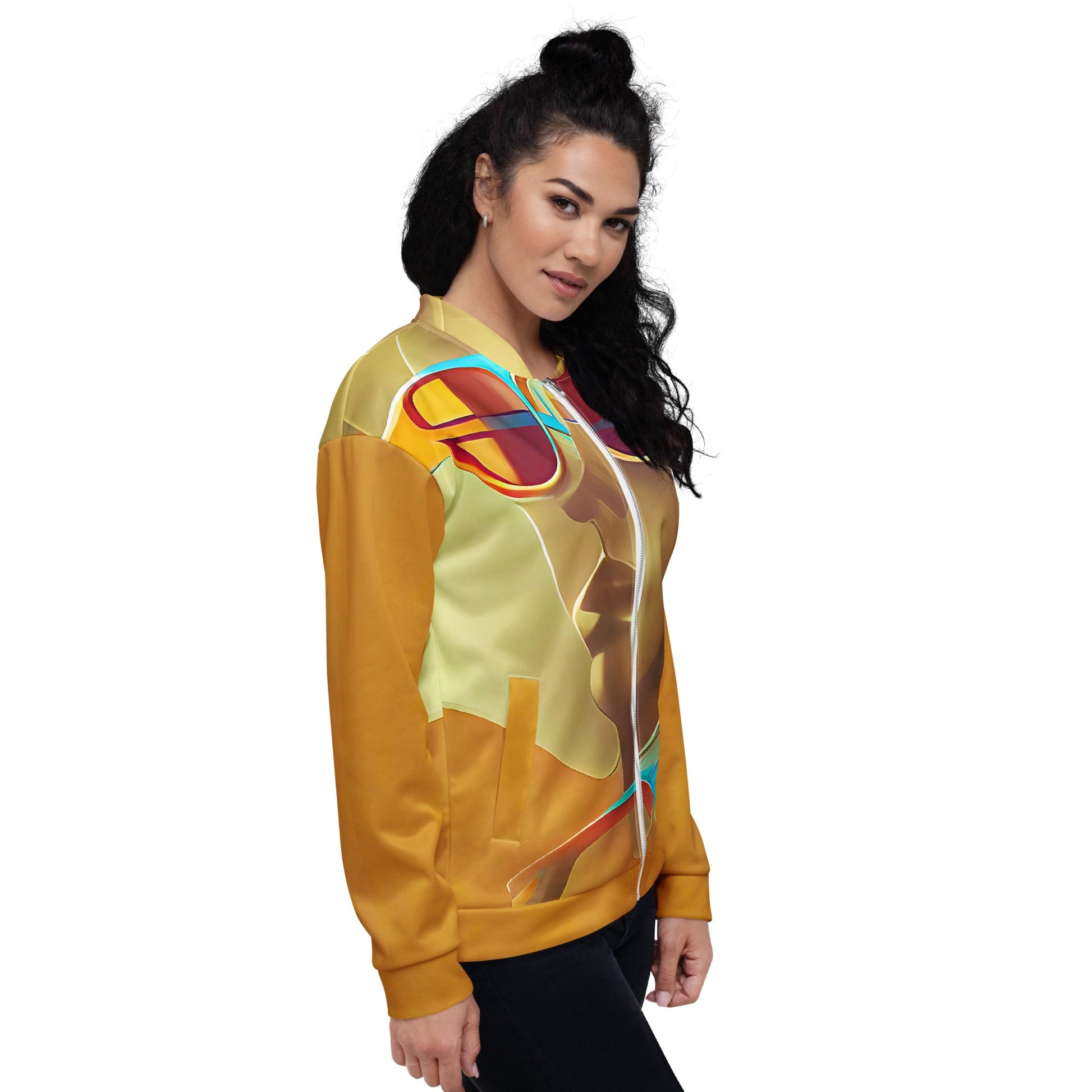 Retro Cool Orange - Womens Bomber Jacket - iSAW Company