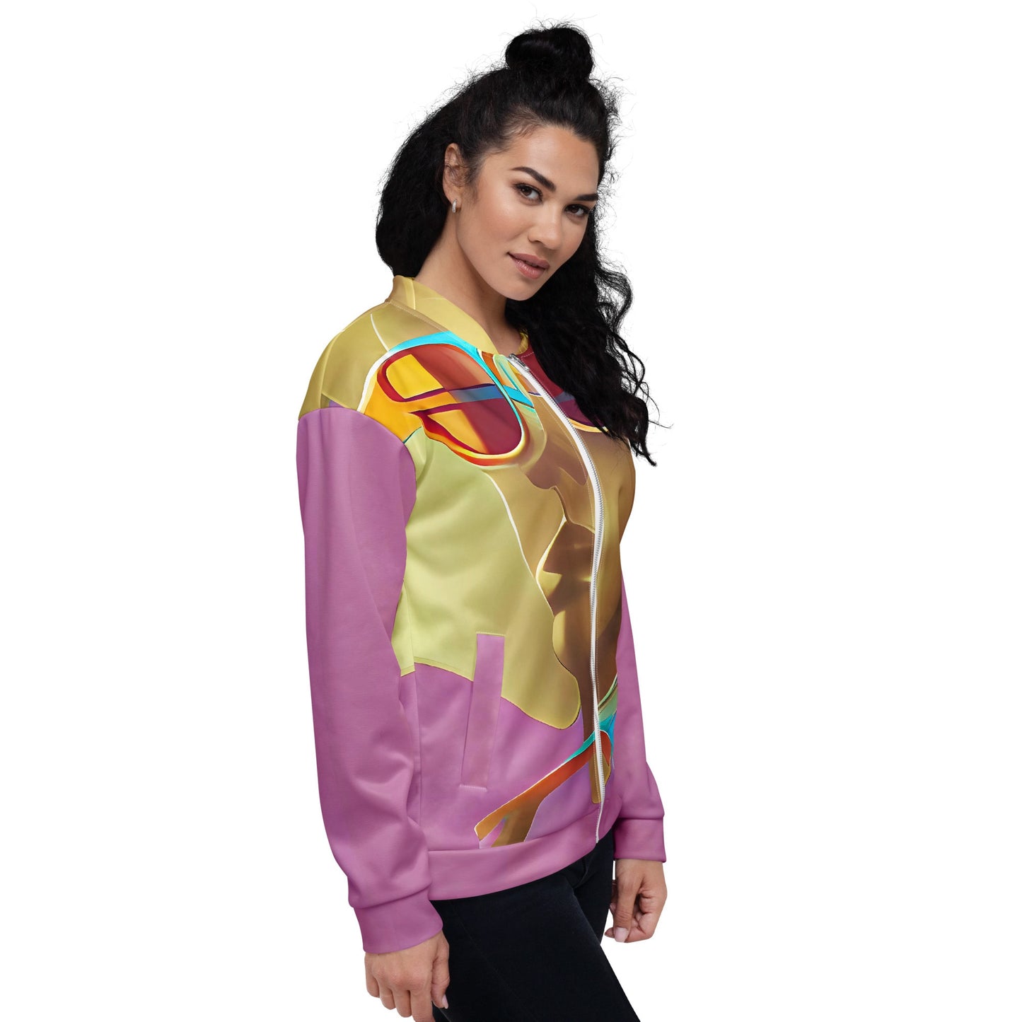 Retro Cool Pink - Womens Bomber Jacket - iSAW Company