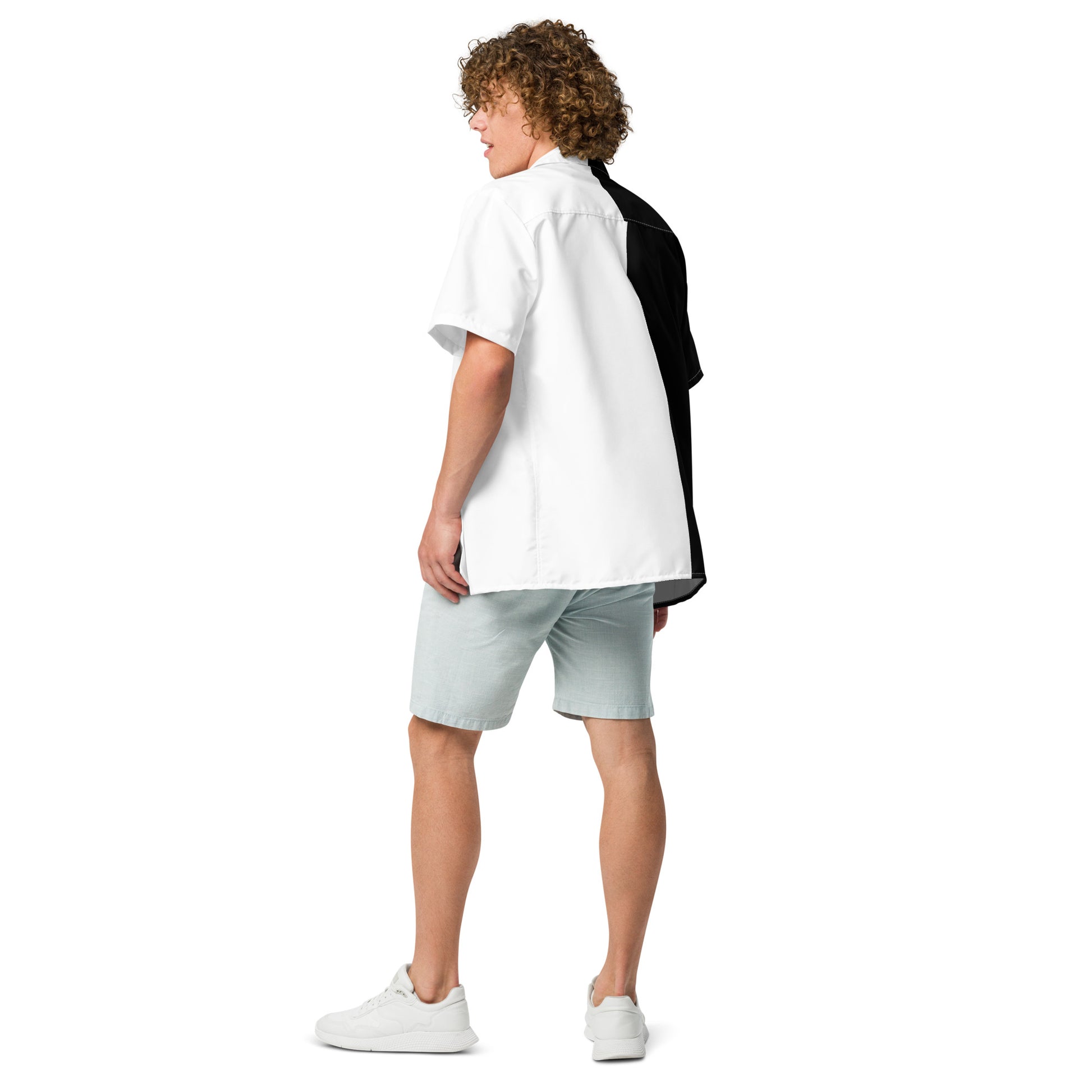 Half Black Half White - Unisex Button Shirt - iSAW Company