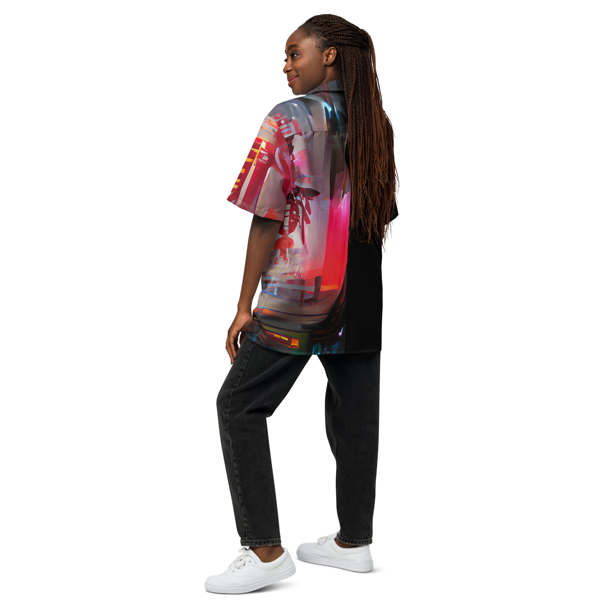 Half Black Half Báijiǔ - Unisex Button Shirt - iSAW Company