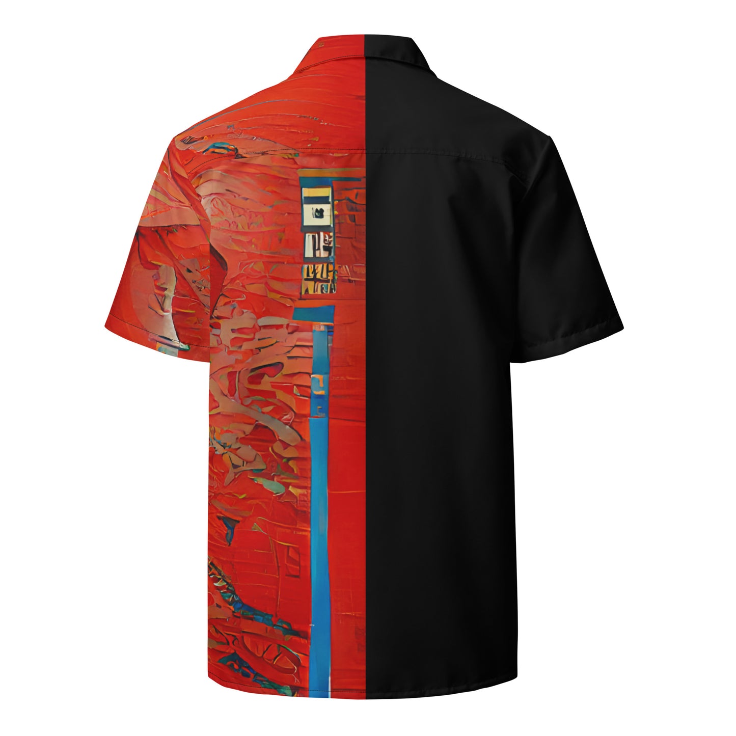 Half Black Half Hónghǎi - Unisex Button Shirt - iSAW Company