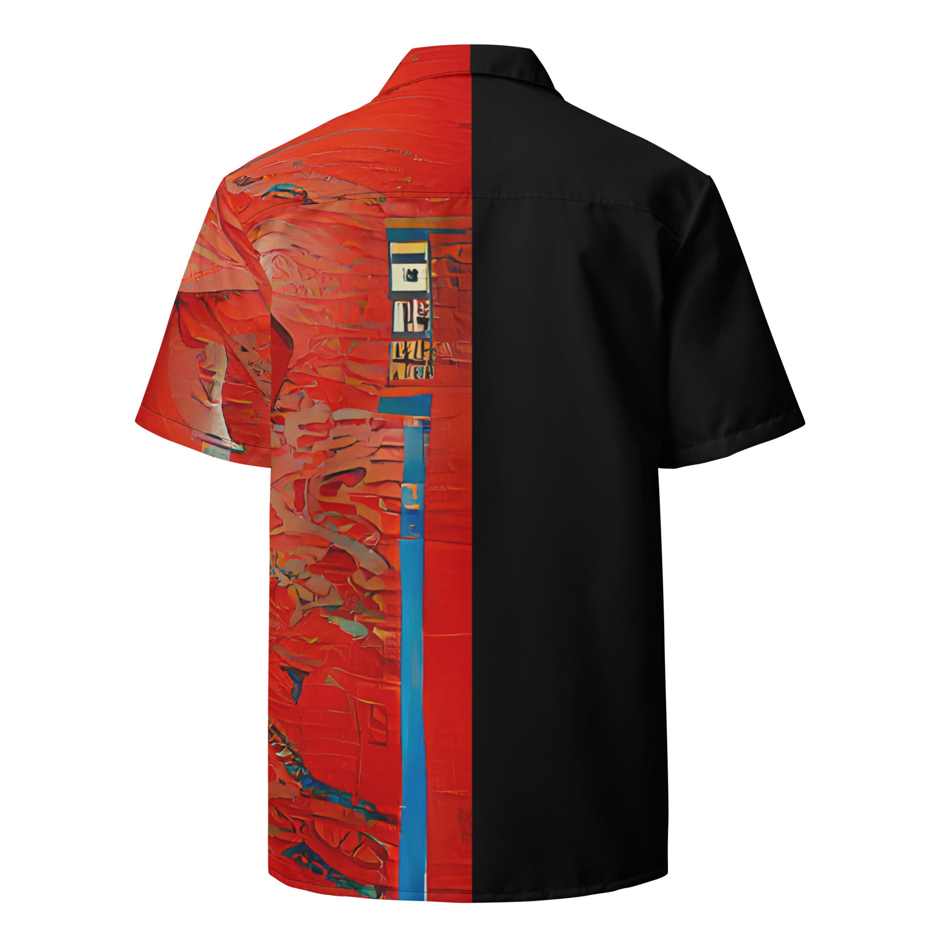 Half Black Half Hónghǎi - Unisex Button Shirt - iSAW Company