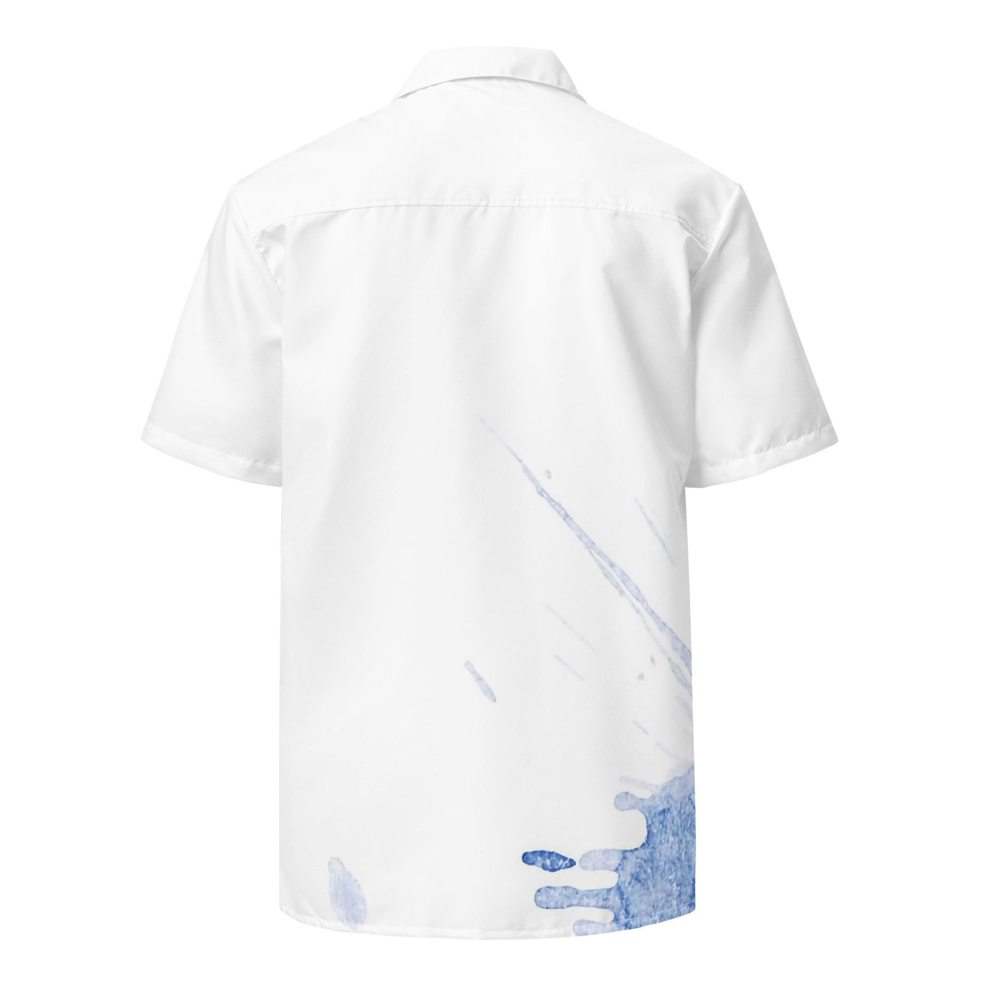 Watercolour Blue Splash - Unisex Button Shirt - iSAW Company