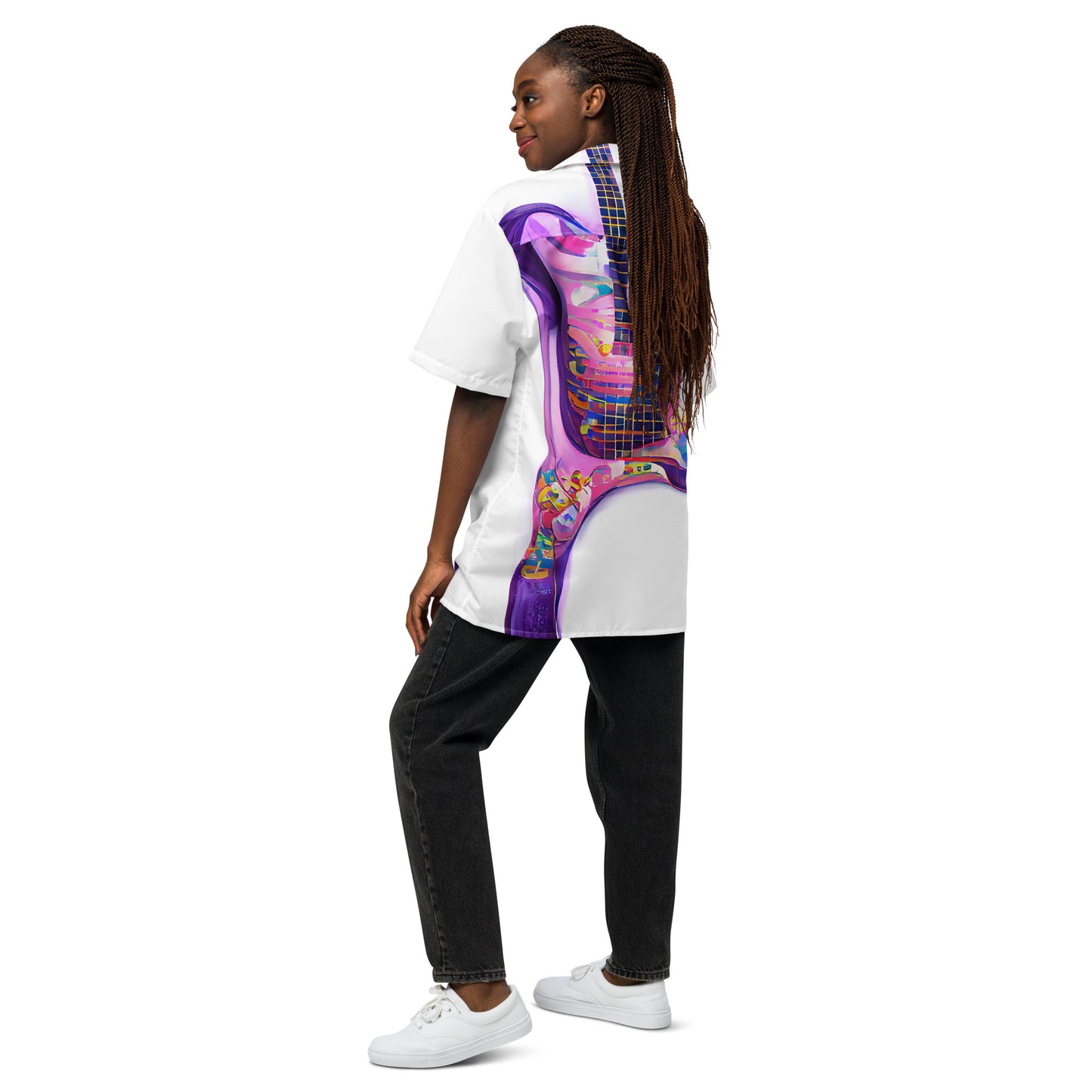 Hippie Guitar - Womens Button Shirt - iSAW Company