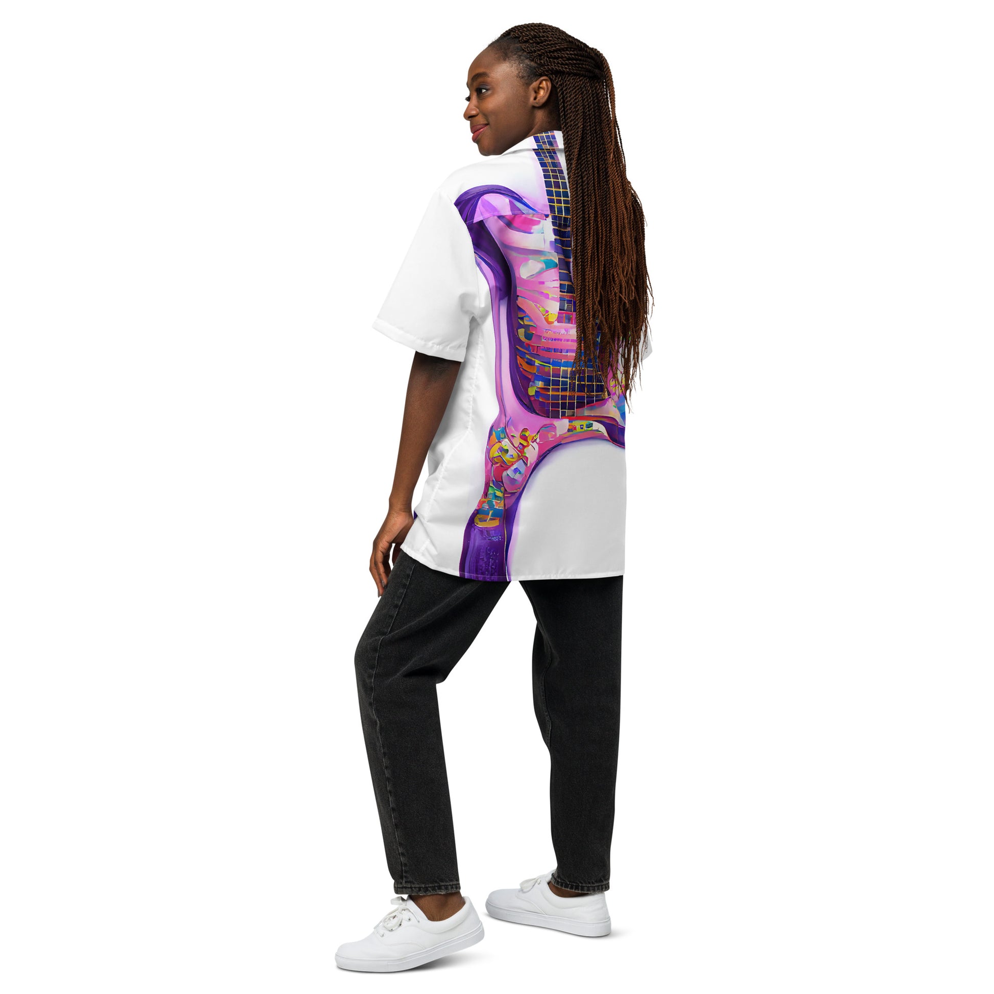 Hippie Guitar - Womens Button Shirt - iSAW Company