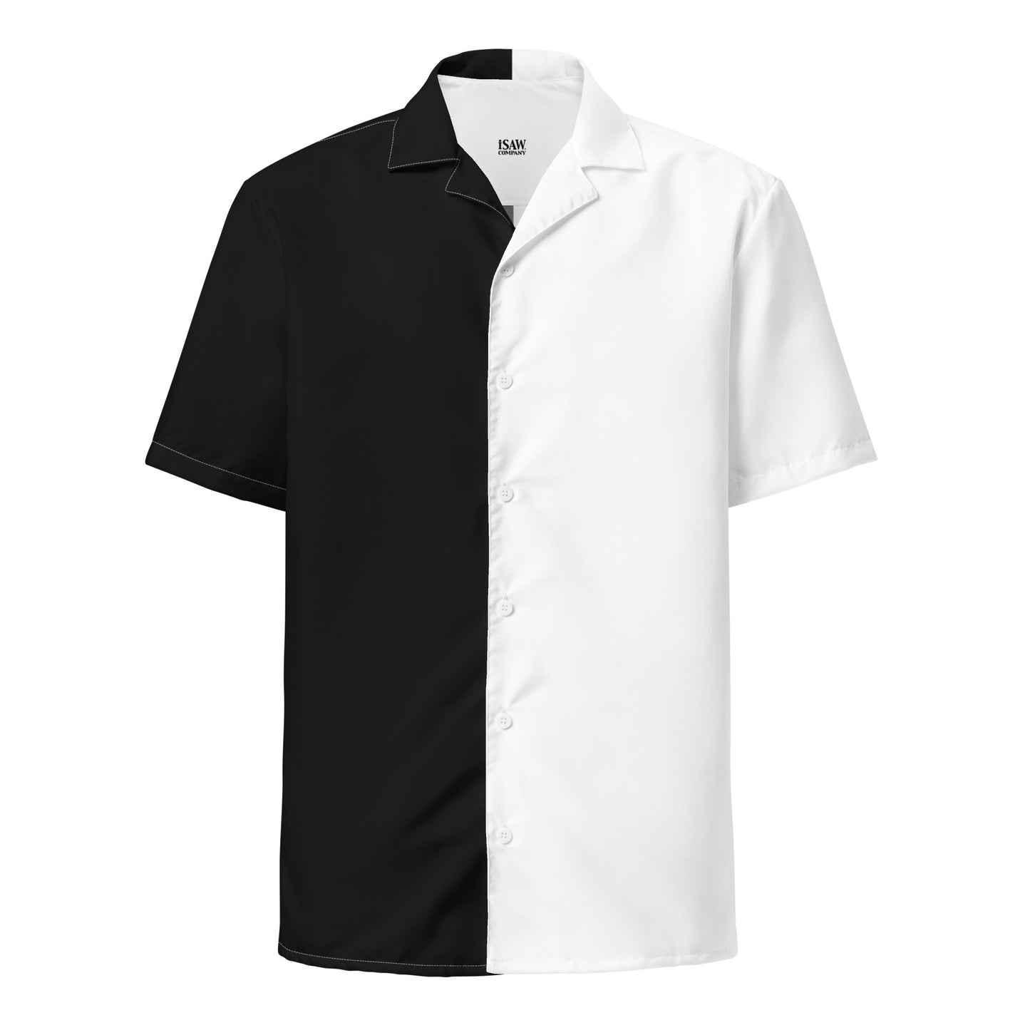 Half Black Half White - Unisex Button Shirt - iSAW Company