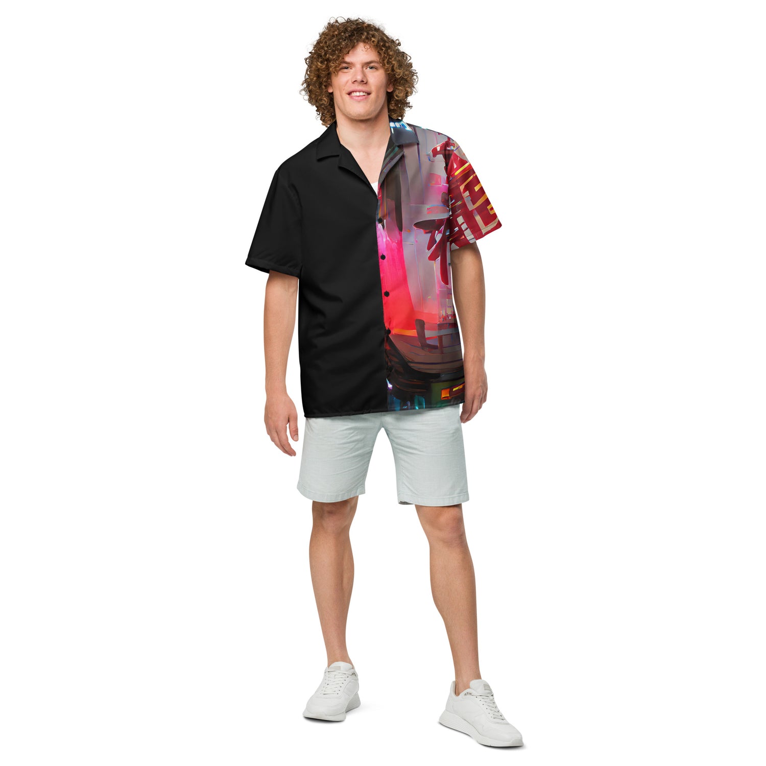 Half Black Half Báijiǔ - Unisex Button Shirt - iSAW Company