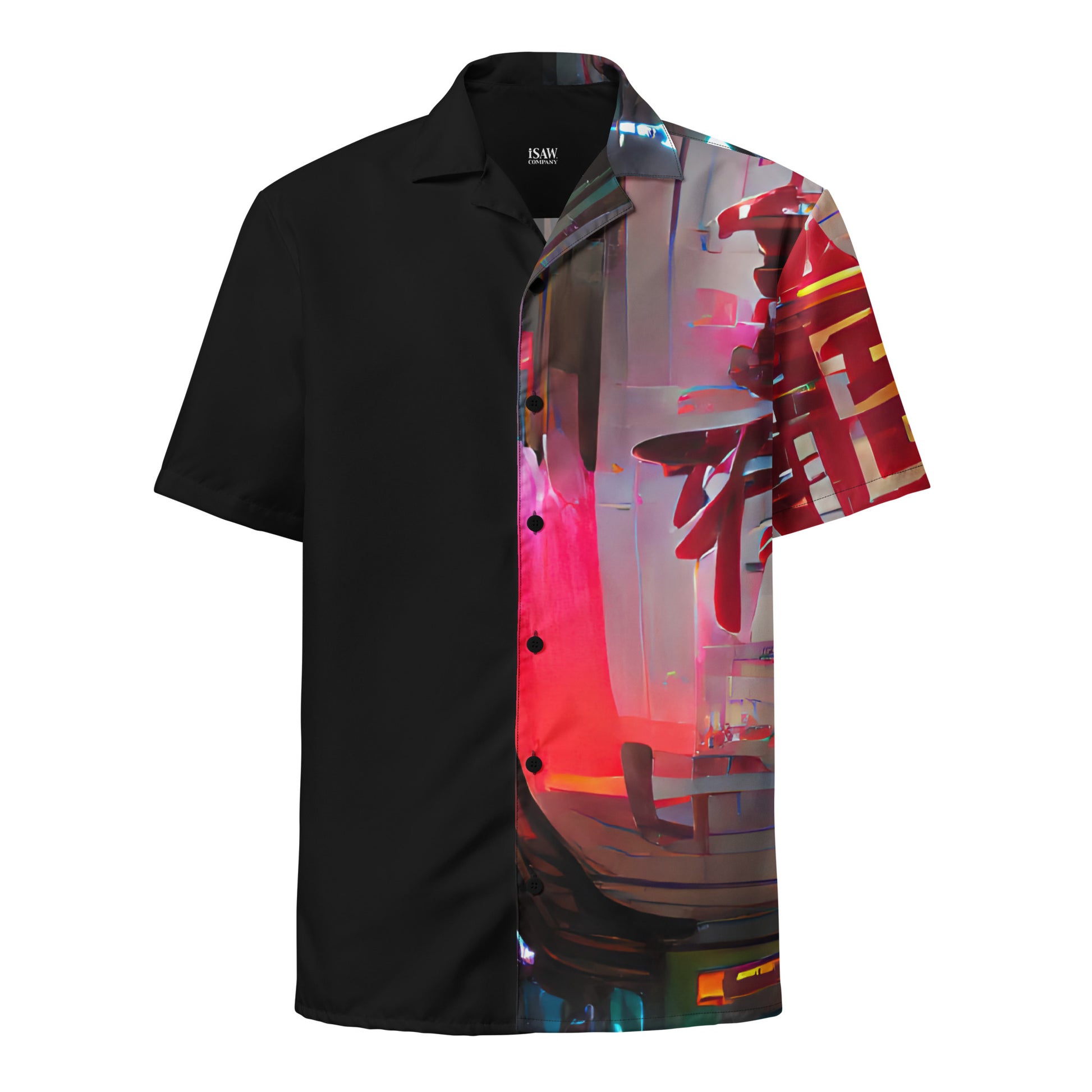 Half Black Half Báijiǔ - Unisex Button Shirt - iSAW Company