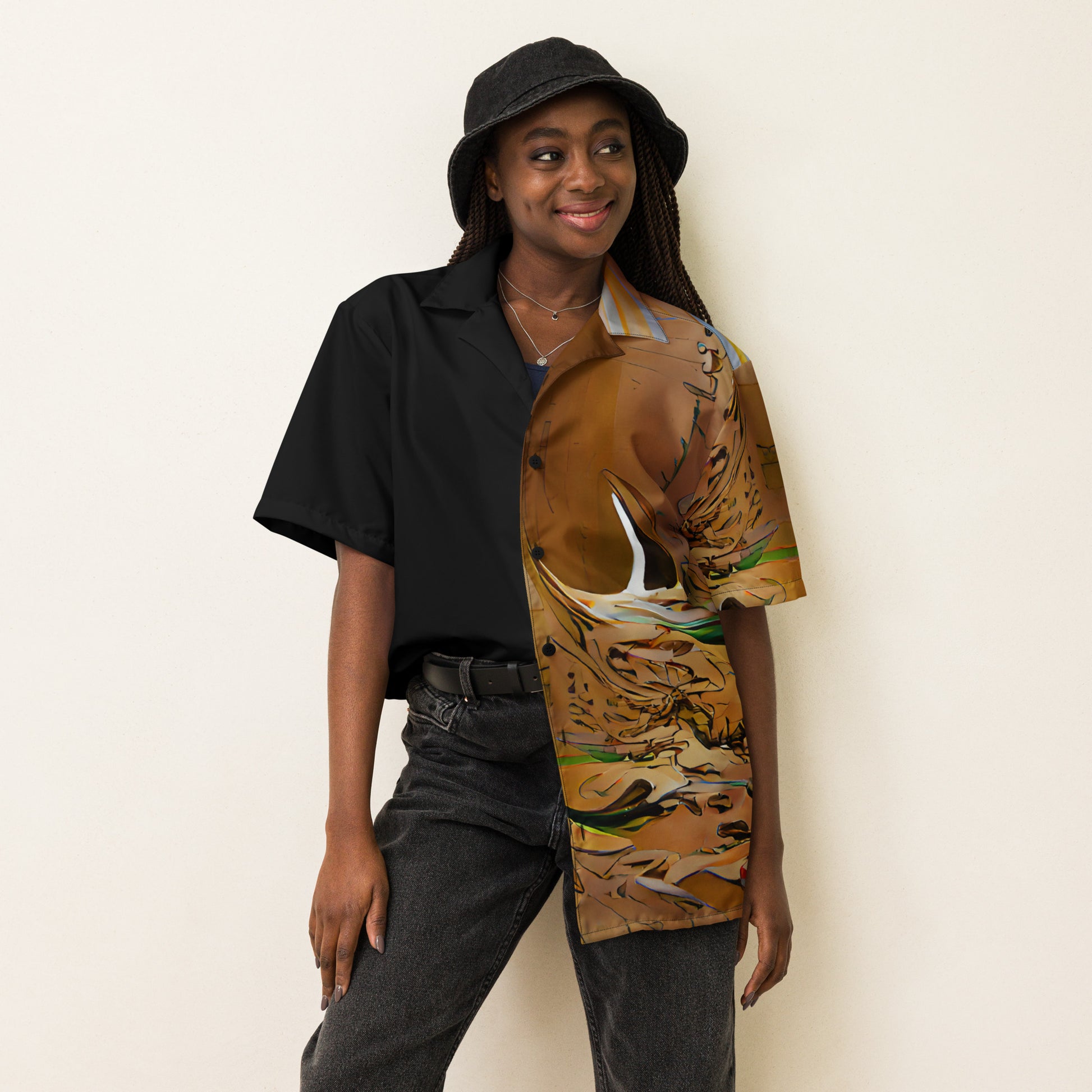 Half Black Half Gāolàng - Unisex Button Shirt - iSAW Company