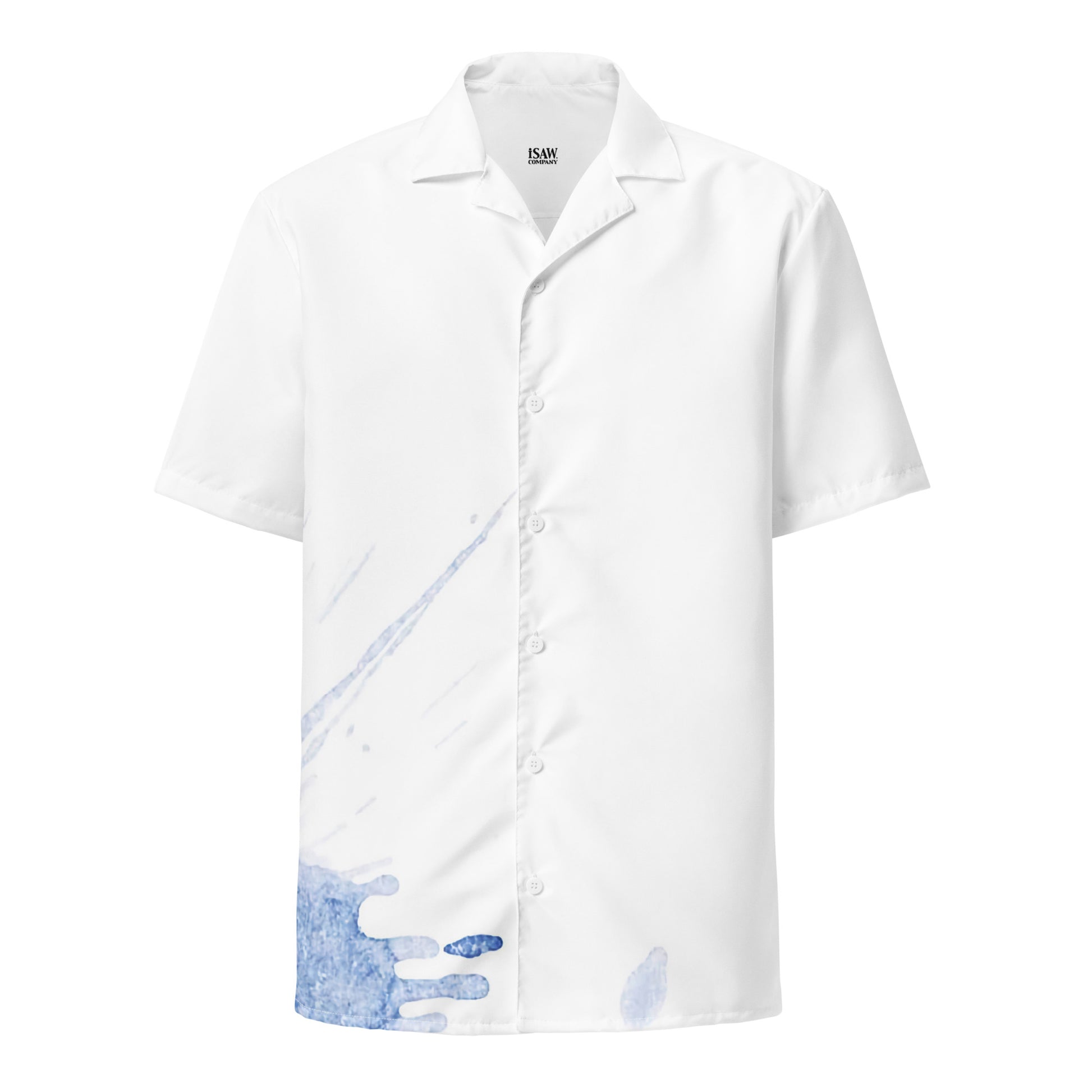 Watercolour Blue Splash - Unisex Button Shirt - iSAW Company
