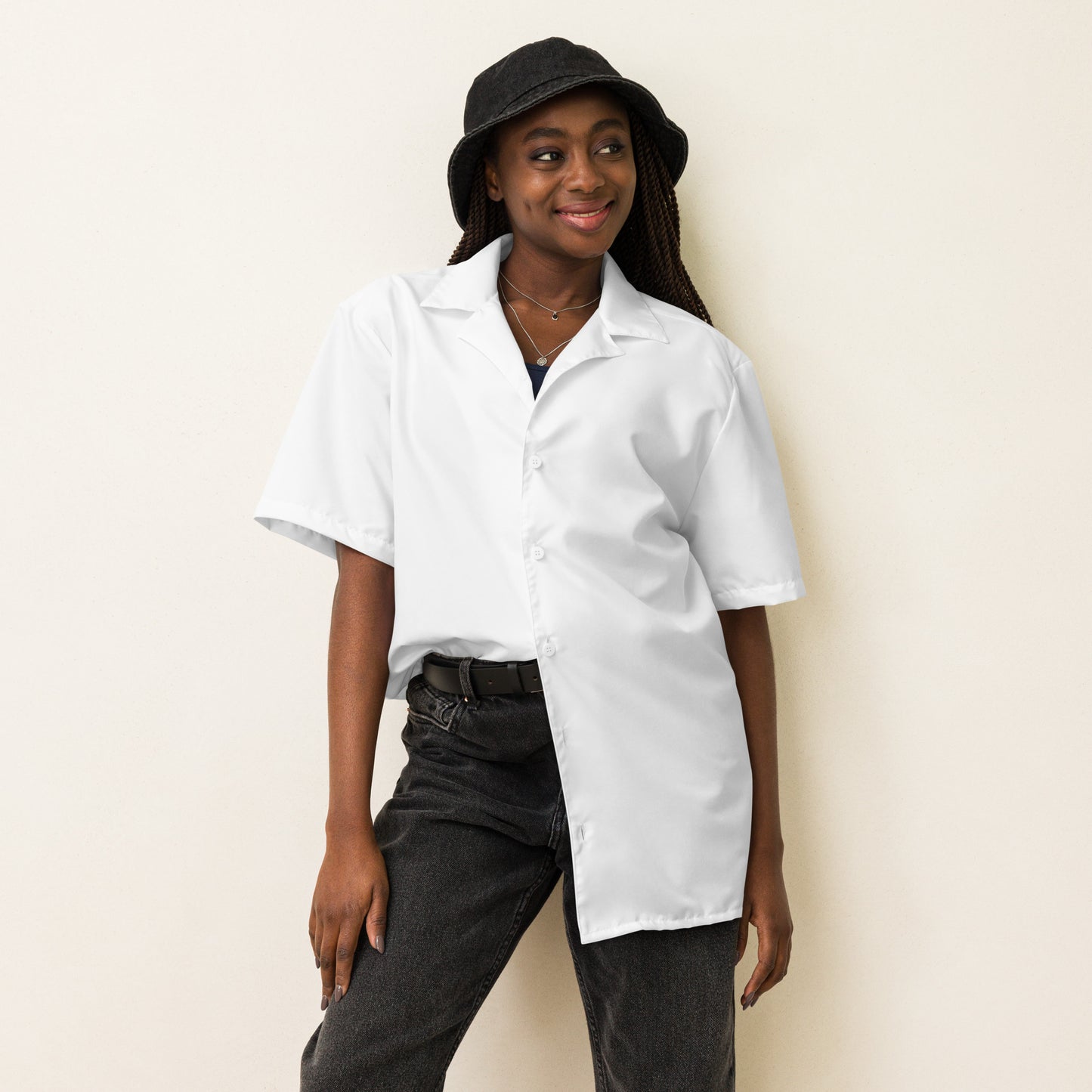 iSAW White Unisex Button Shirt - iSAW Company