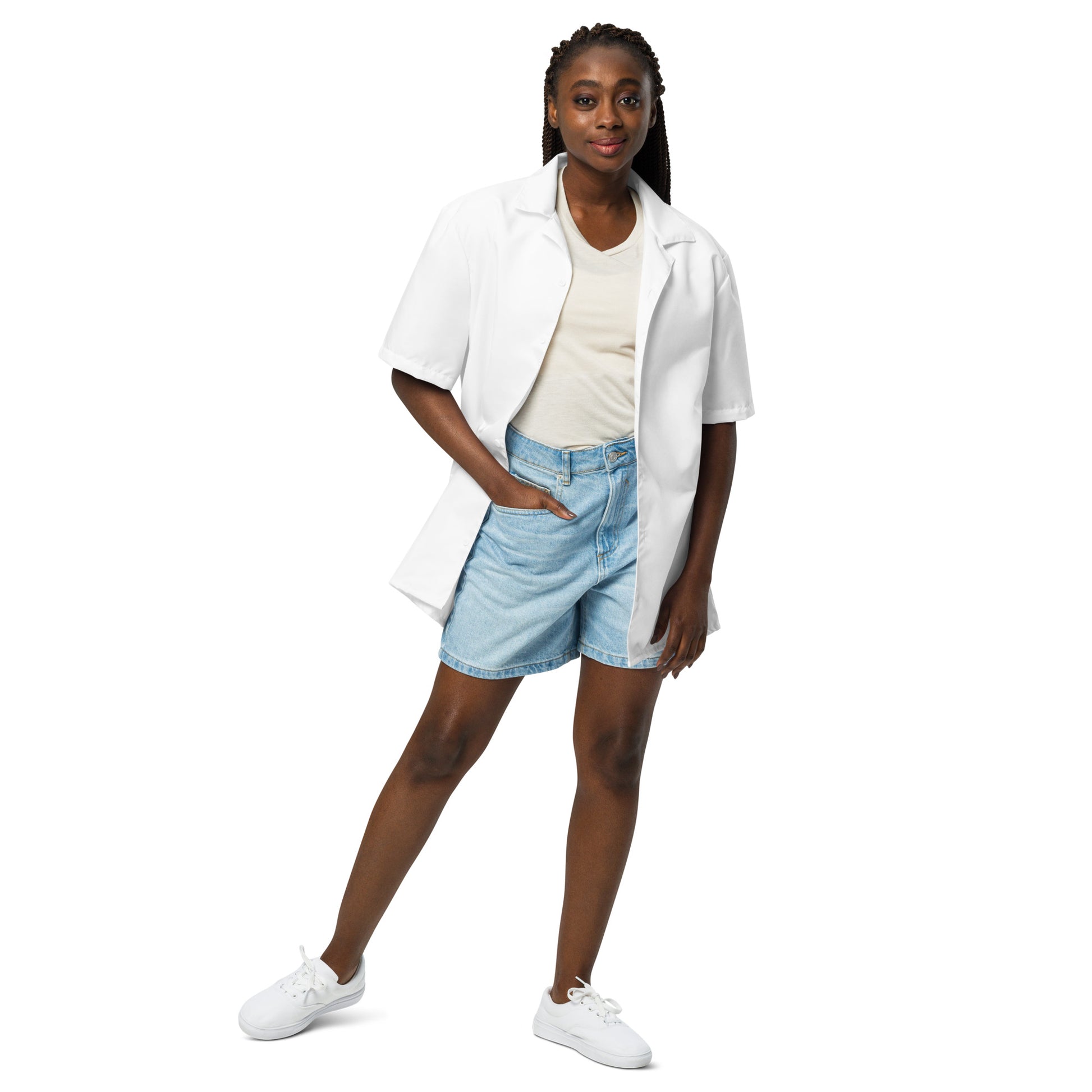 iSAW White Unisex Button Shirt - iSAW Company