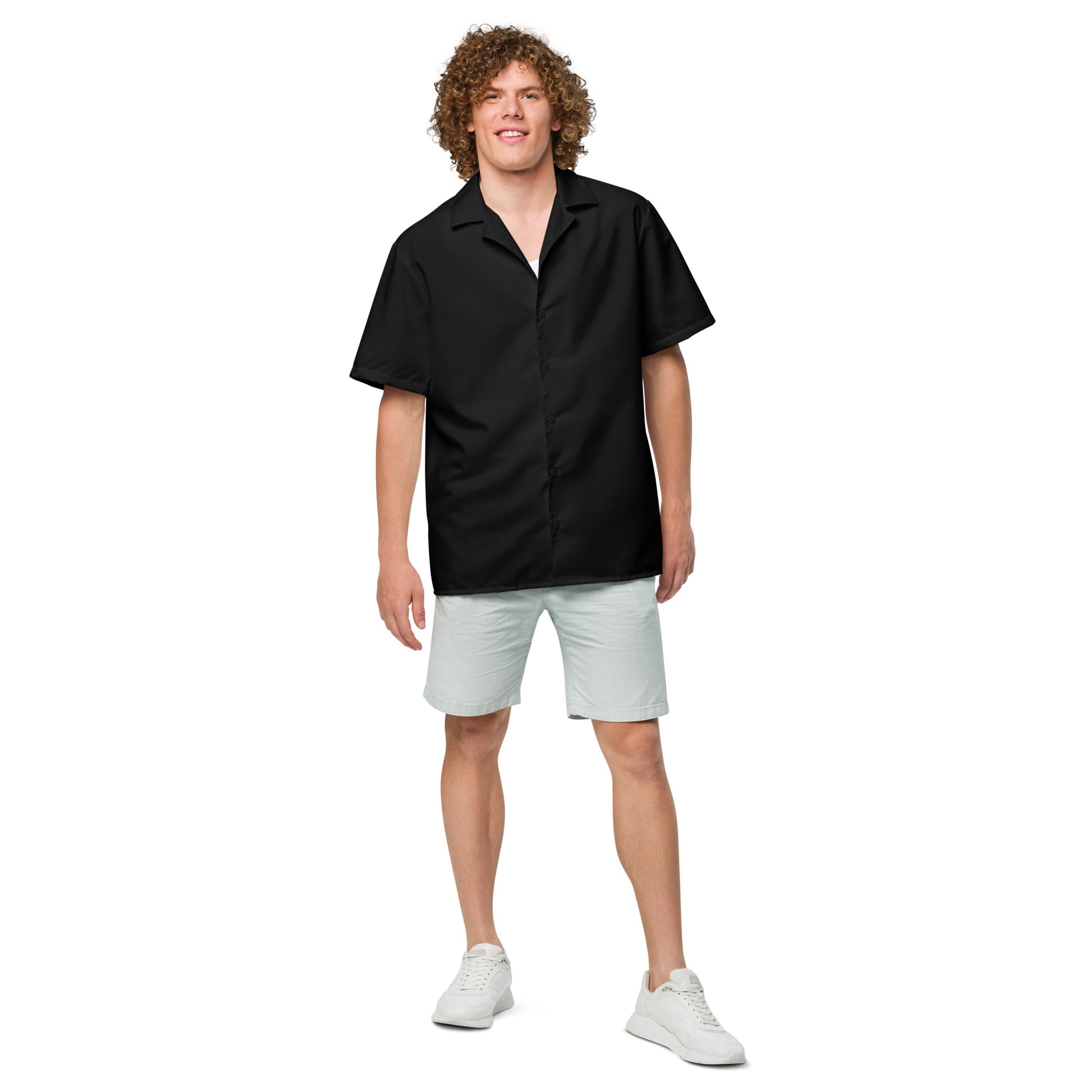 iSAW Black Unisex Button Shirt - iSAW Company