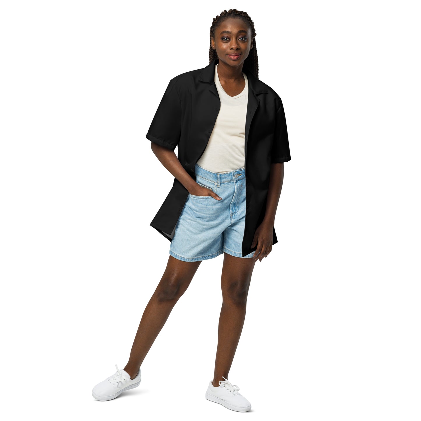 iSAW Black Unisex Button Shirt - iSAW Company