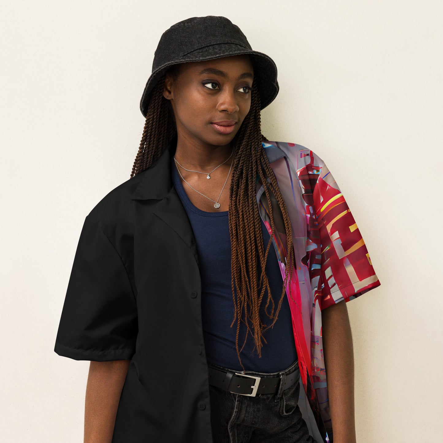 Half Black Half Báijiǔ - Unisex Button Shirt - iSAW Company