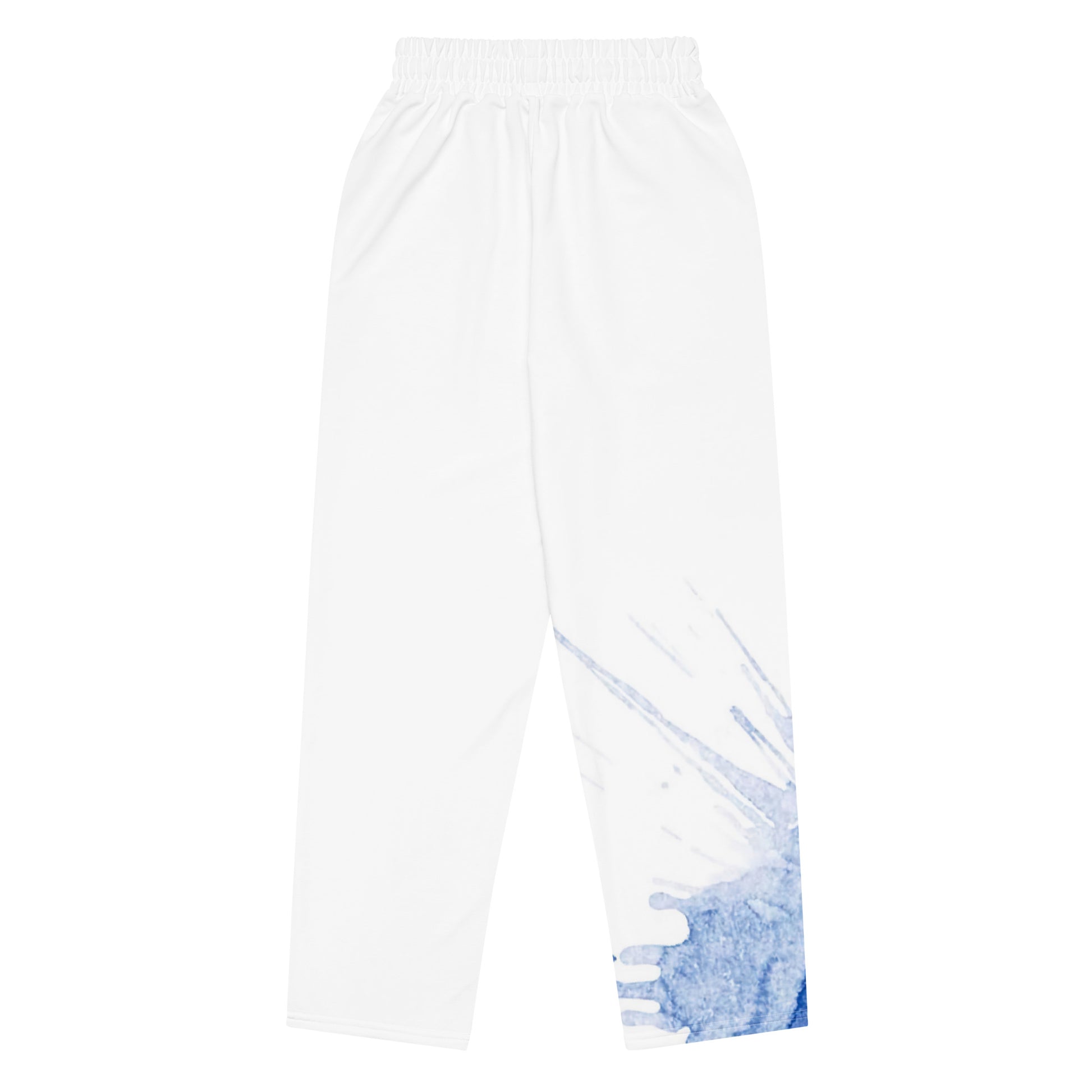 Watercolour Blue Splash - Unisex Wide - Leg Joggers - iSAW Company