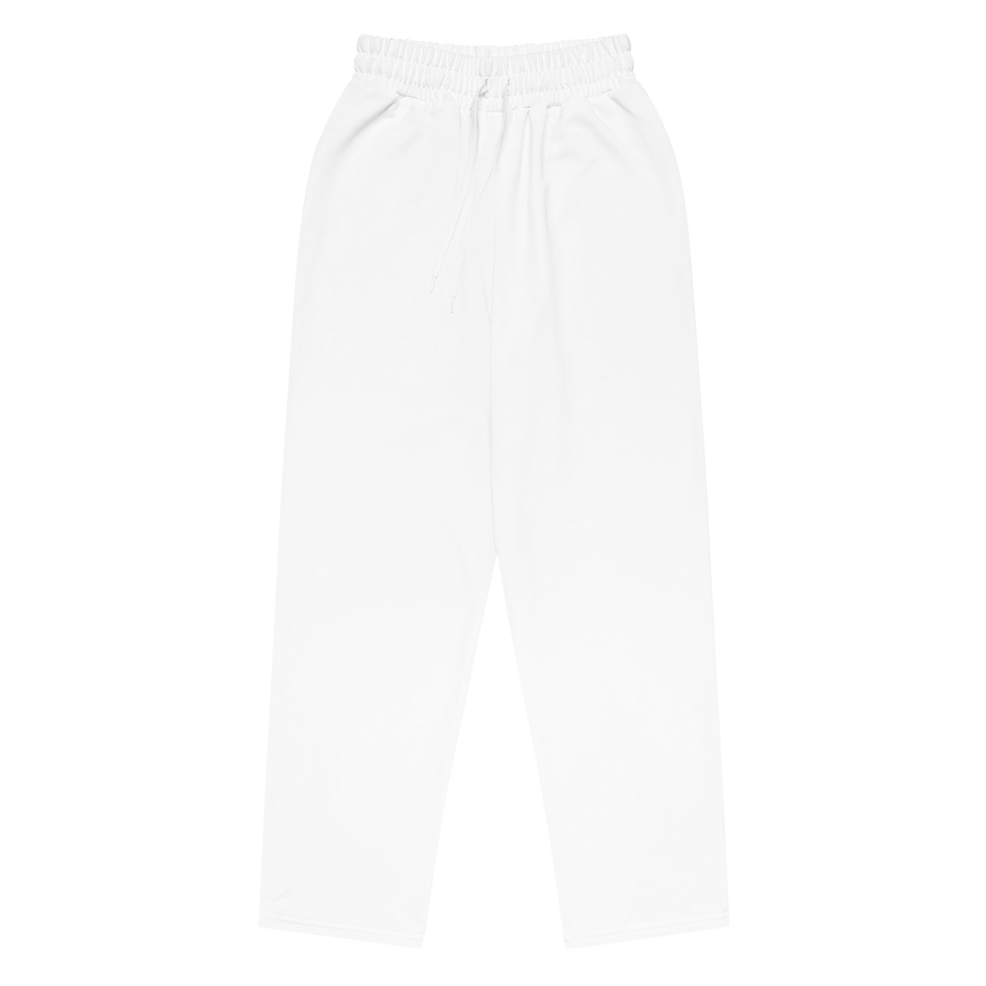 iSAW Unisex White Wide - Leg Joggers - iSAW Company