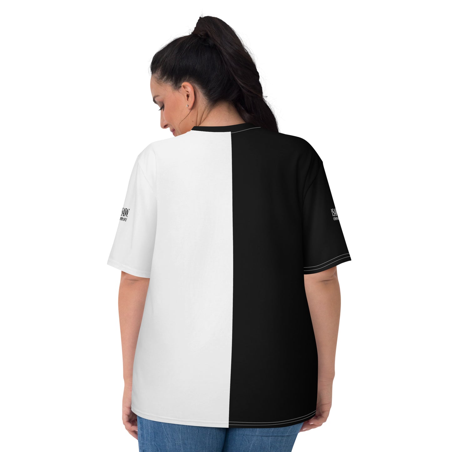 Half Black Half White - Womens T-Shirt - iSAW Company