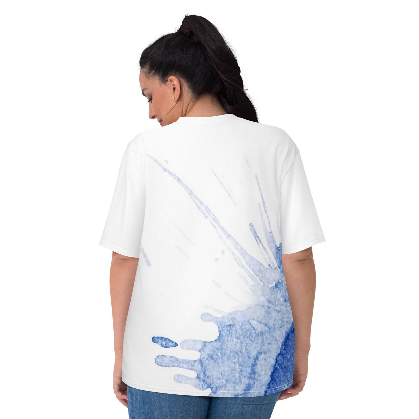 Watercolour Blue Splash - Womens T-Shirt - iSAW Company