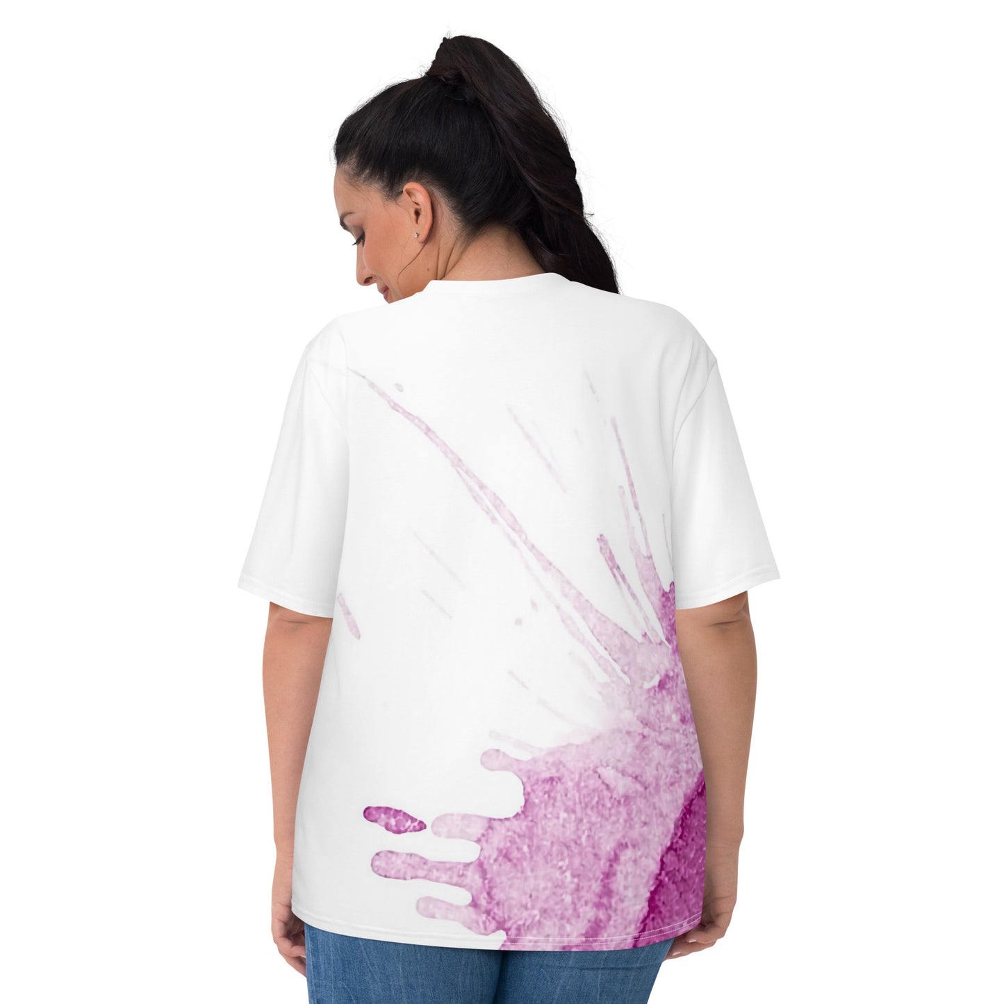 Watercolour Pink Splash - Womens T-Shirt - iSAW Company
