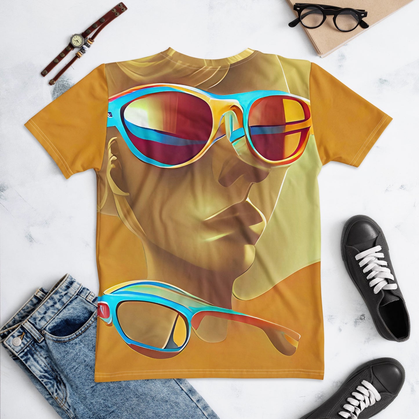Retro Cool Orange - Womens T-Shirt - iSAW Company
