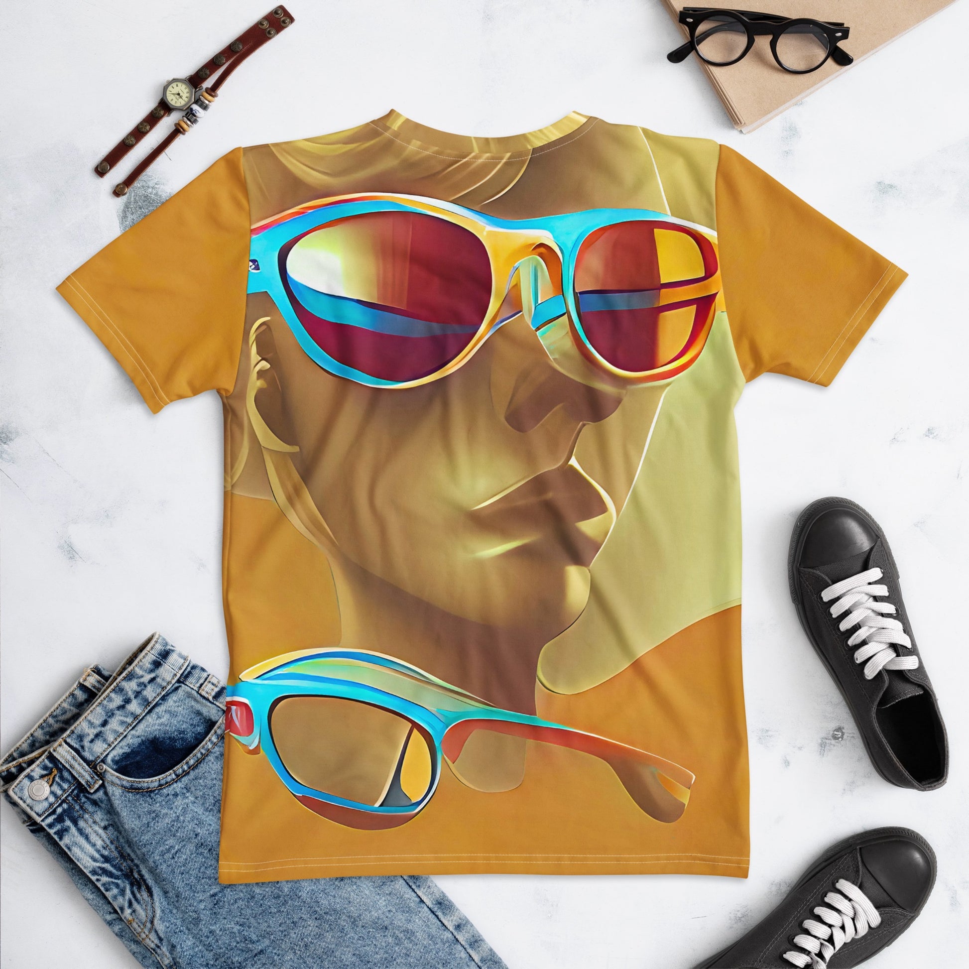 Retro Cool Orange - Womens T-Shirt - iSAW Company