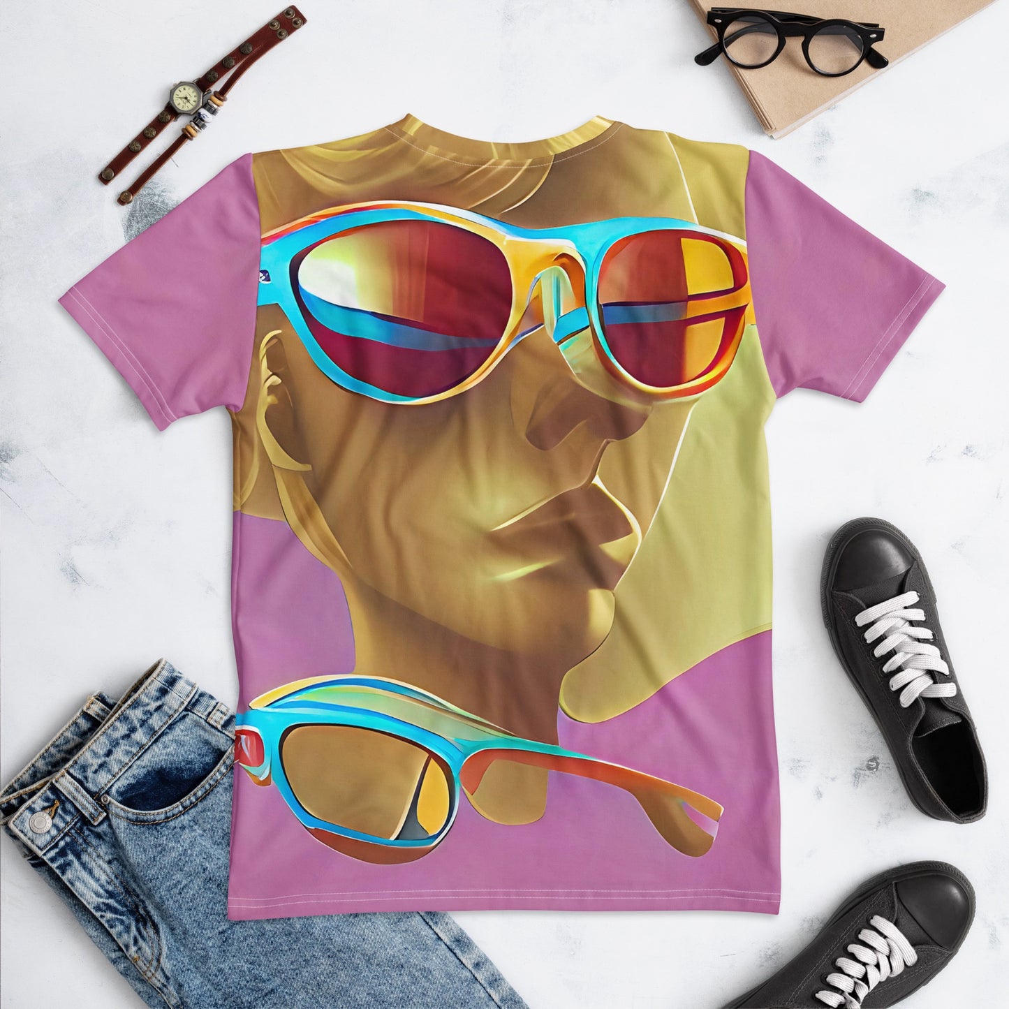 Retro Cool Pink - Womens T-Shirt - iSAW Company