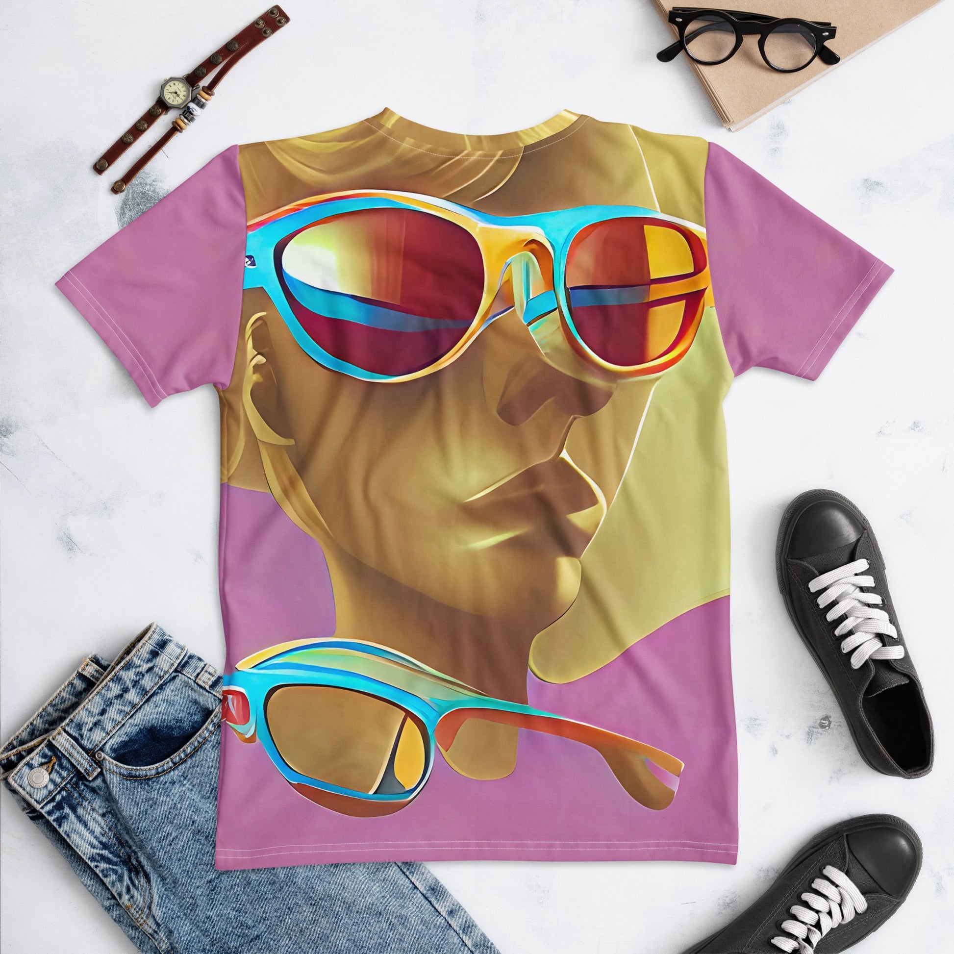 Retro Cool Pink - Womens T-Shirt - iSAW Company