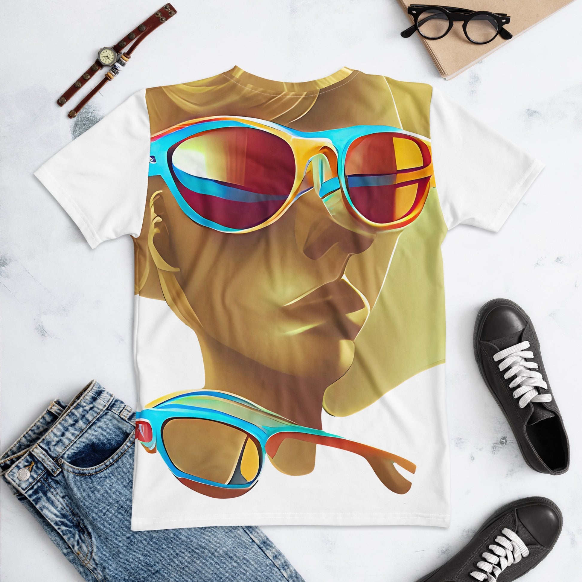 Retro Cool White - Womens T-Shirt - iSAW Company
