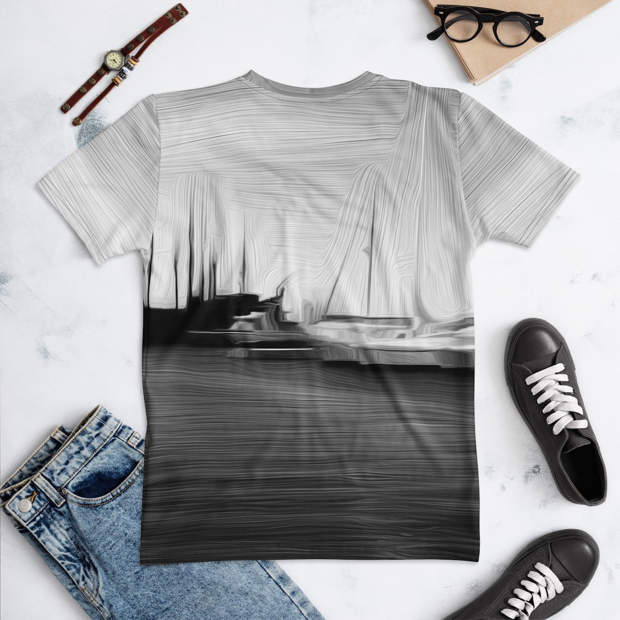 The Sleeping Yachts (at Night) - Womens T-Shirt - iSAW Company